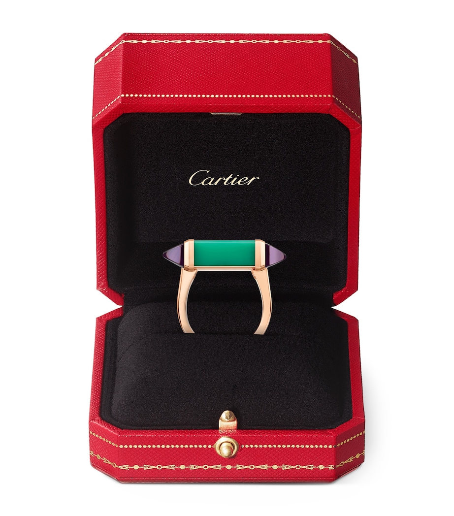 Rose Gold, Amethyst and Chrysoprase Les Berlingots de Cartier Ring ROSE GOLD Image 6