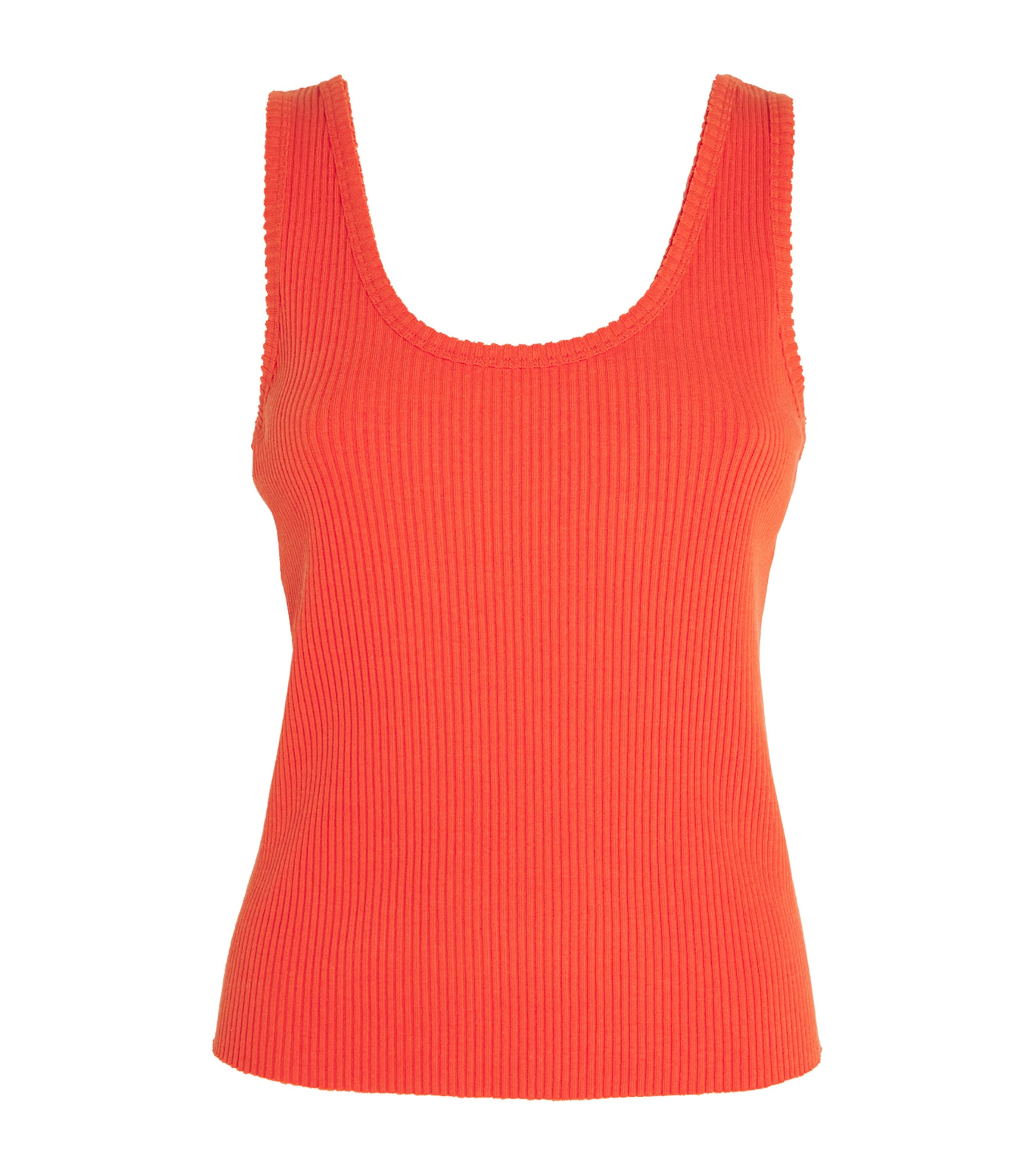 Shop Vince Raw-edge Tank Top In Red