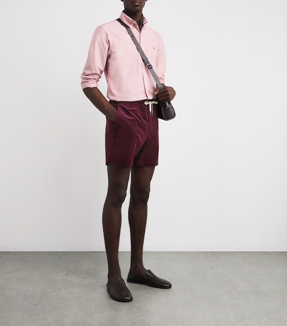 Corduroy Logo Shorts RED Image 2