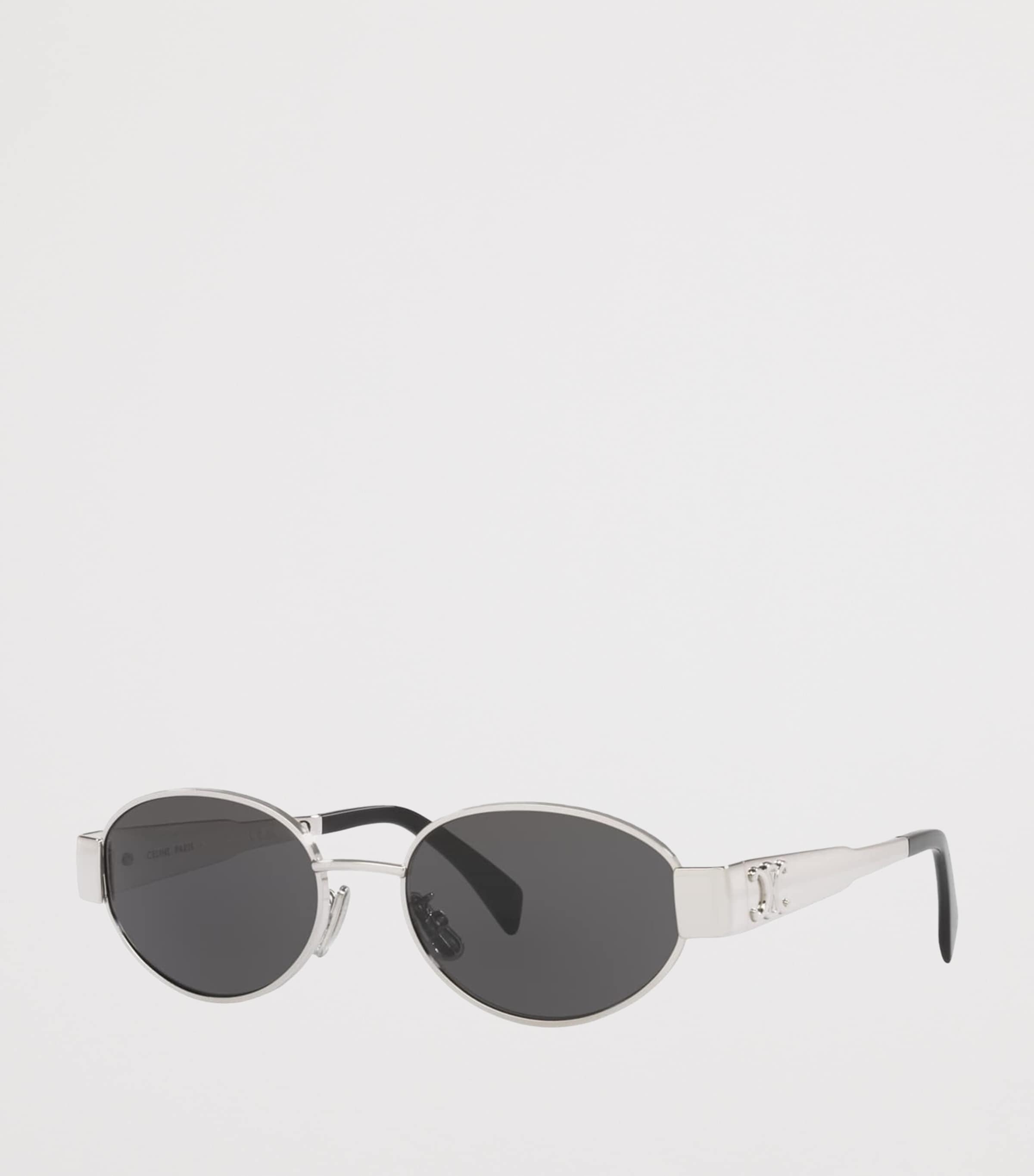Celine Metal Triomphe Oval Sunglasses Image 2