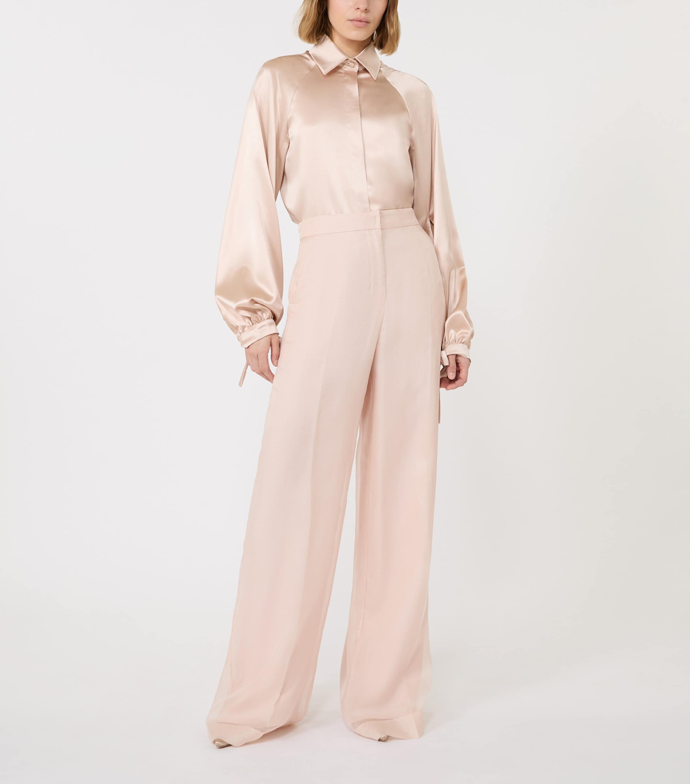 Max Mara Womens Silk Shirt Powder Image 4