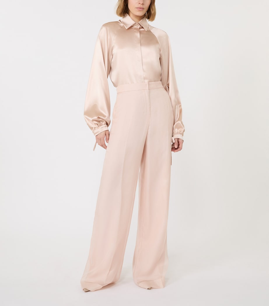 Max Mara Womens Silk Shirt Powder Image 4