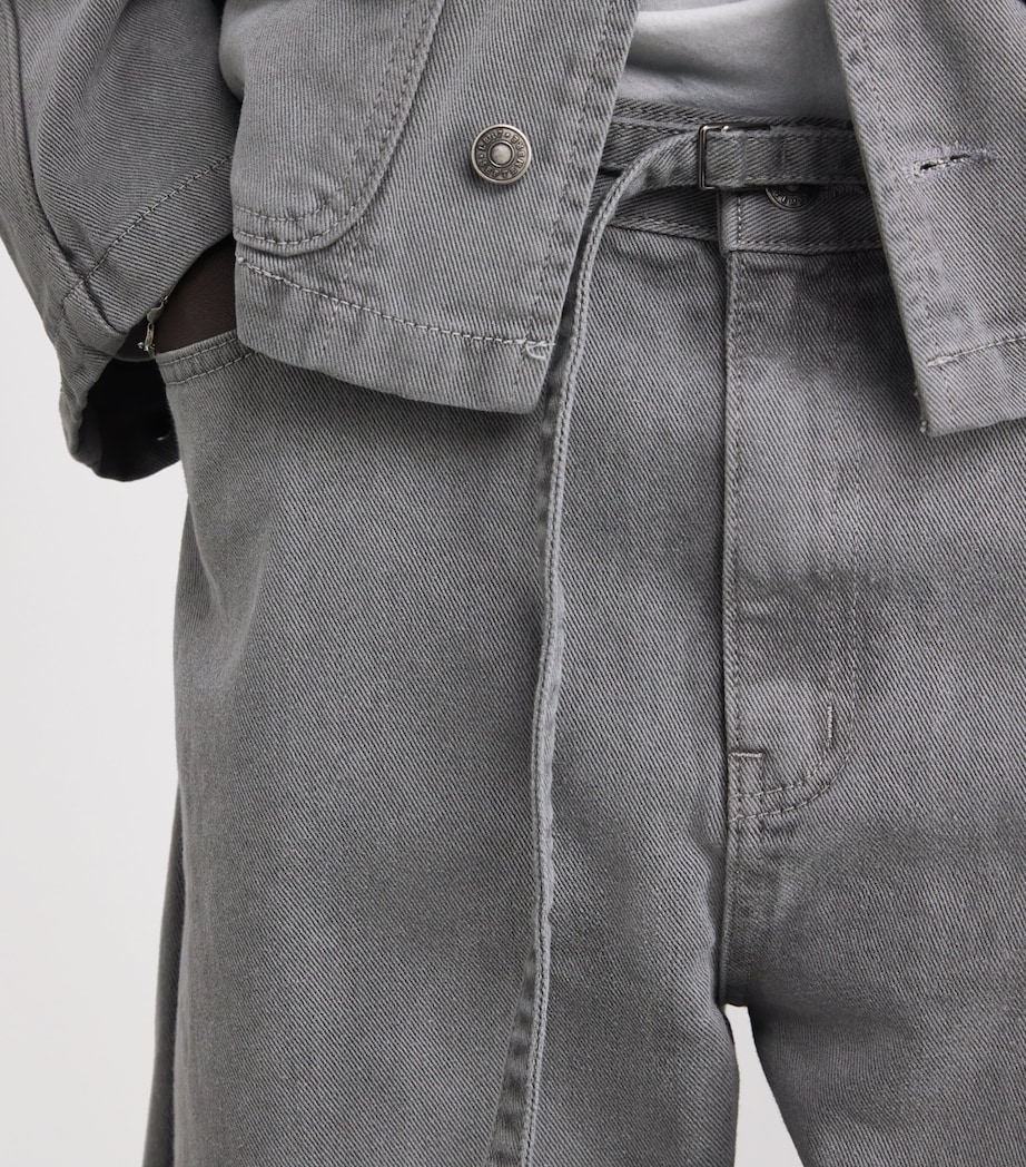 Garment-Dyed Curved-Leg Jeans GREY Image 6