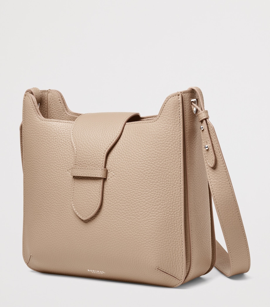 Aspinal Of London Leather Ella Cross-Body Bag Taupe Image 2
