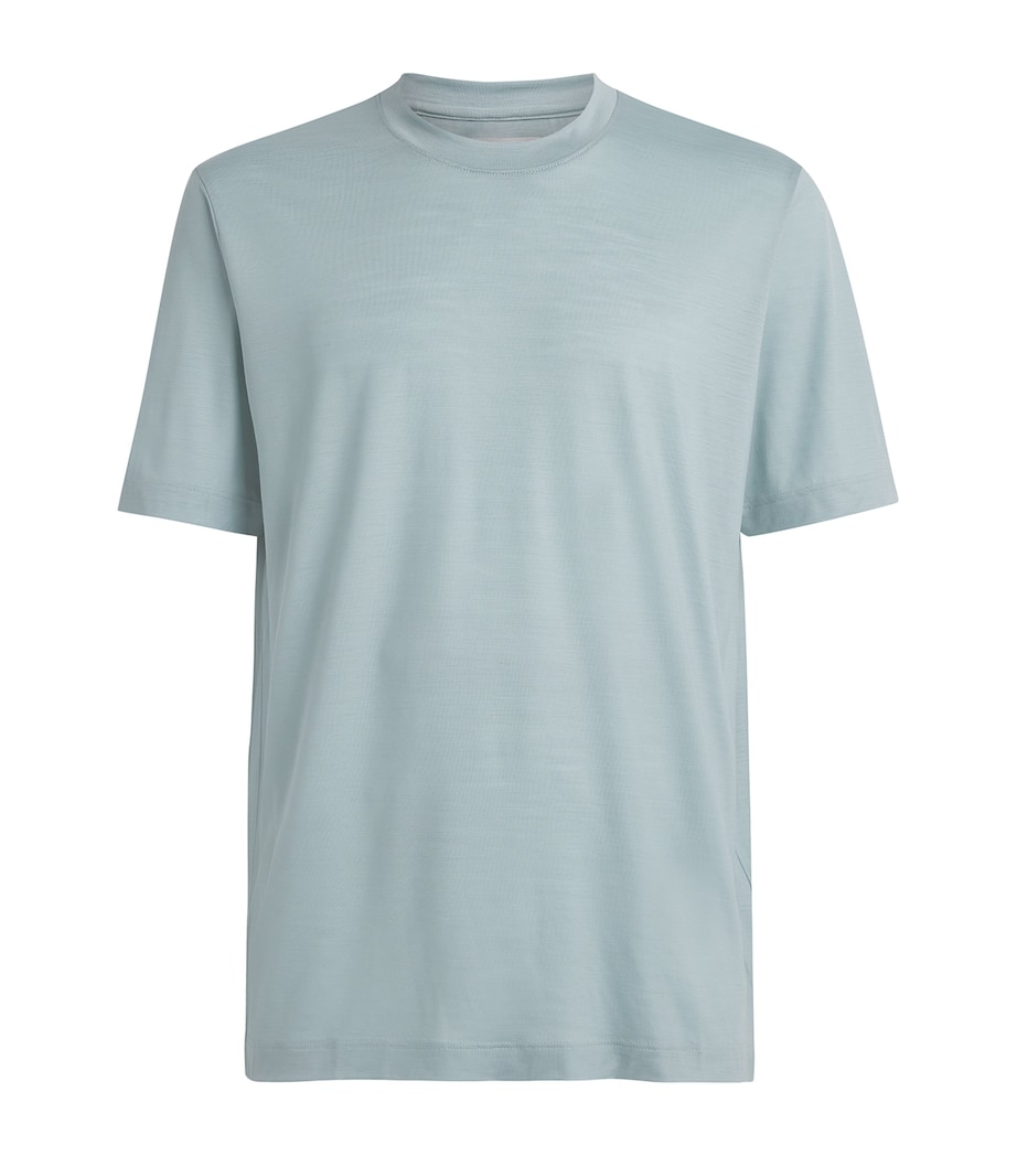 Marco Pescarolo Mens Virgin Wool T-Shirt Light Blu Image 1