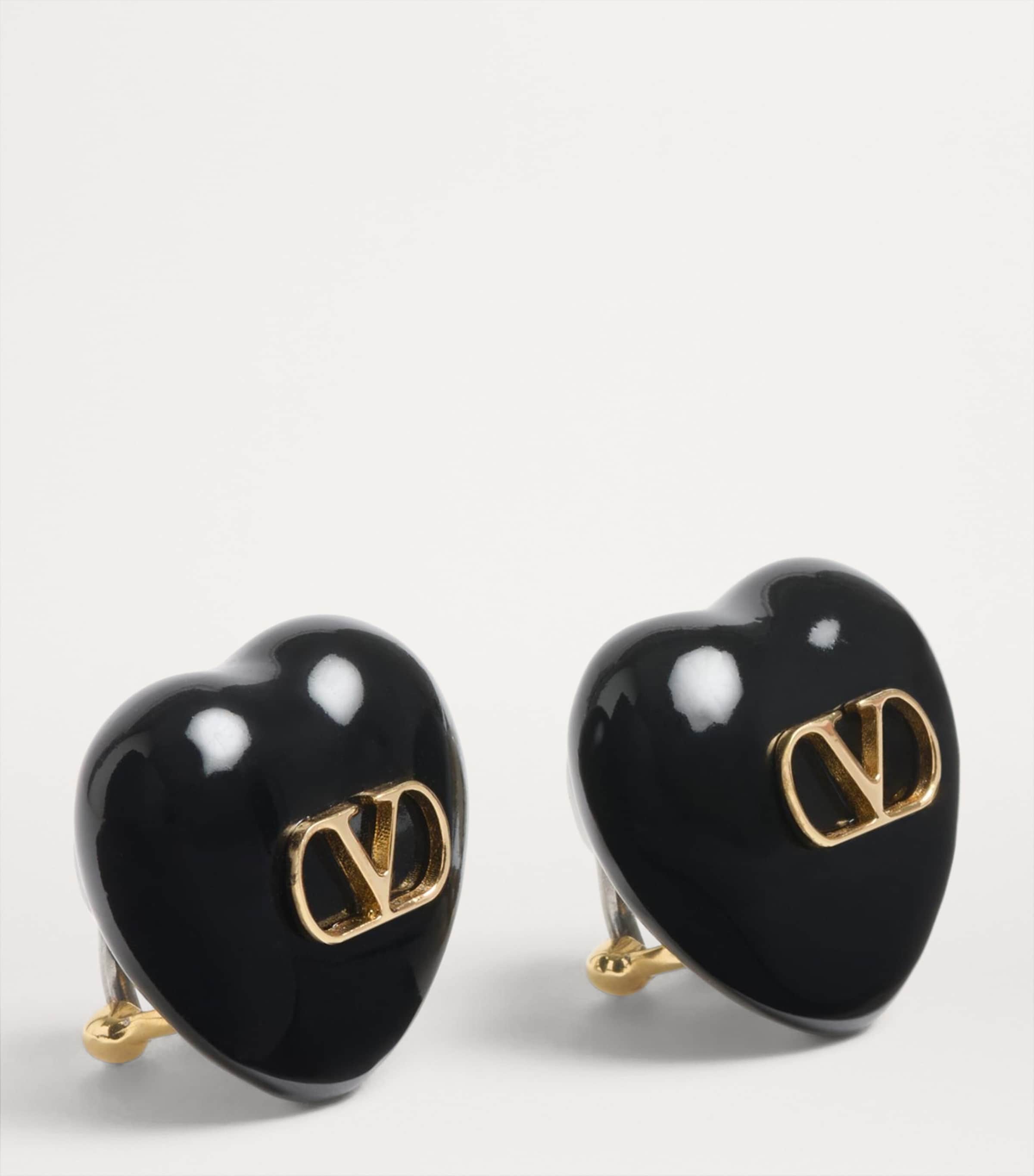 Heart VLogo Clip-On Earrings 0RN Image 3