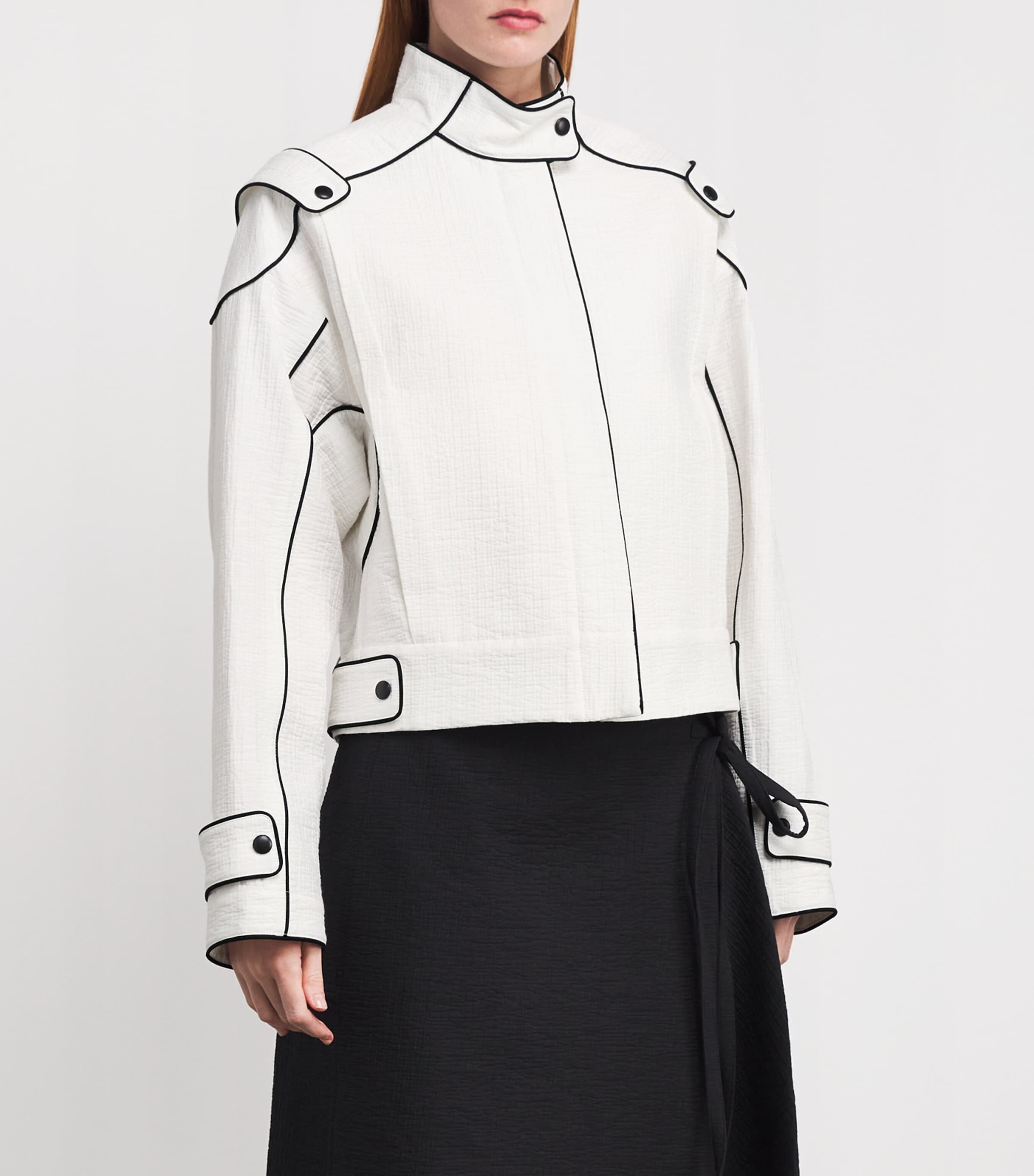 Cotton Bomber Jacket 033MARSHMALLOW Image 3