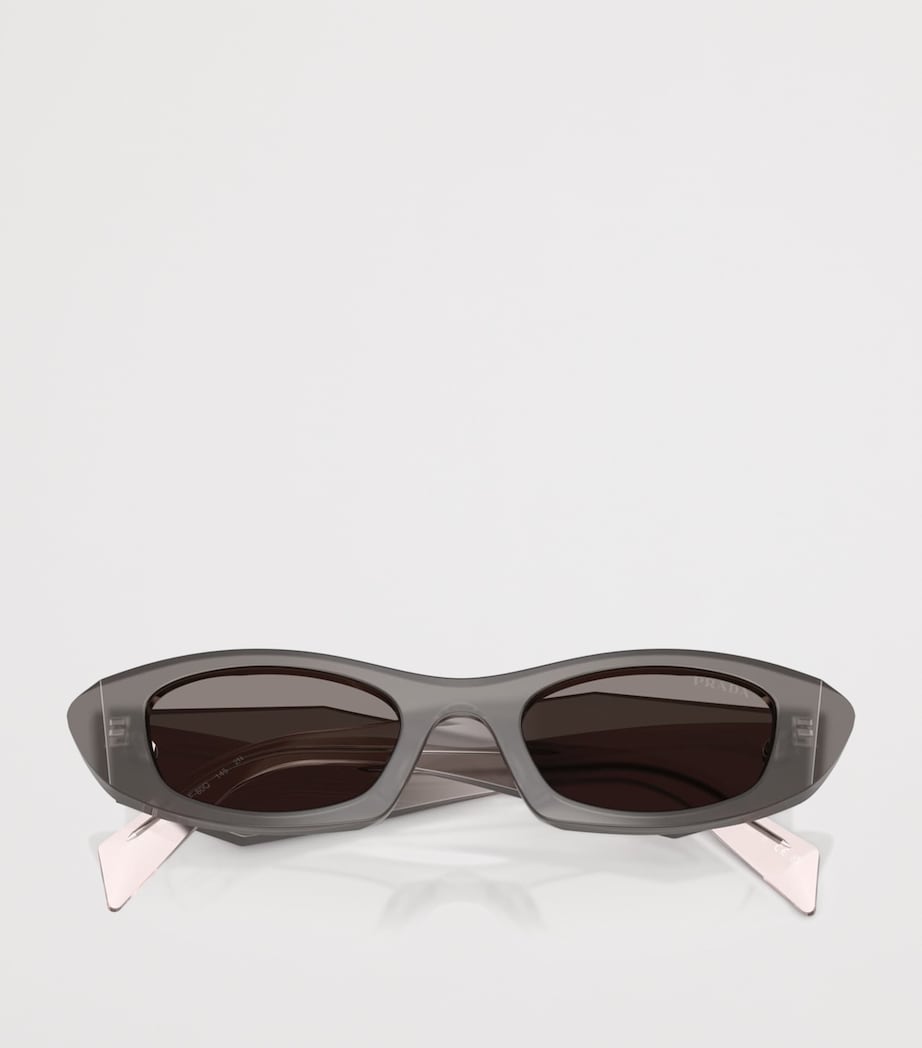 Prada Acetate Oval Sunglasses Grey Image 5
