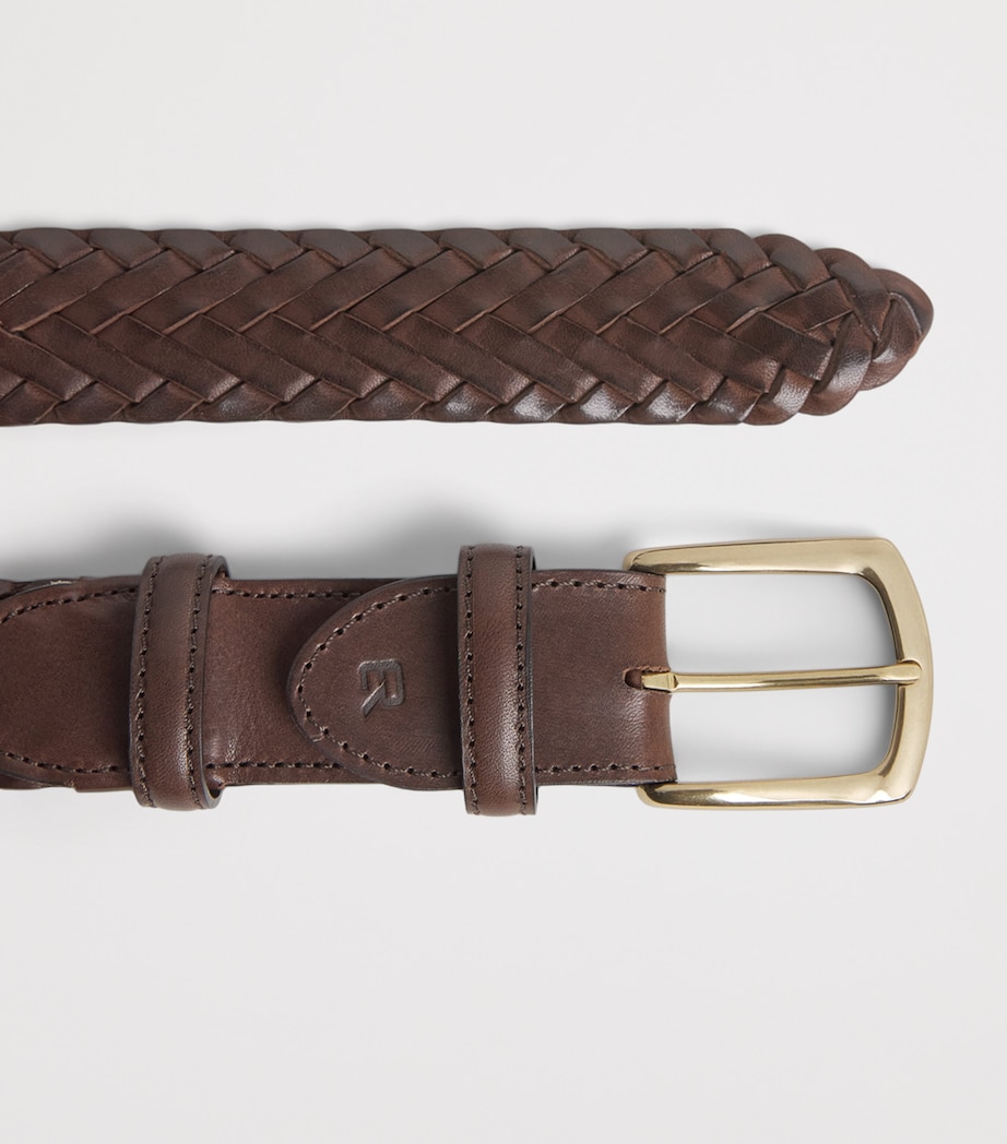 Elliot Rhodes Leather Braided Belt T Moro Image 3