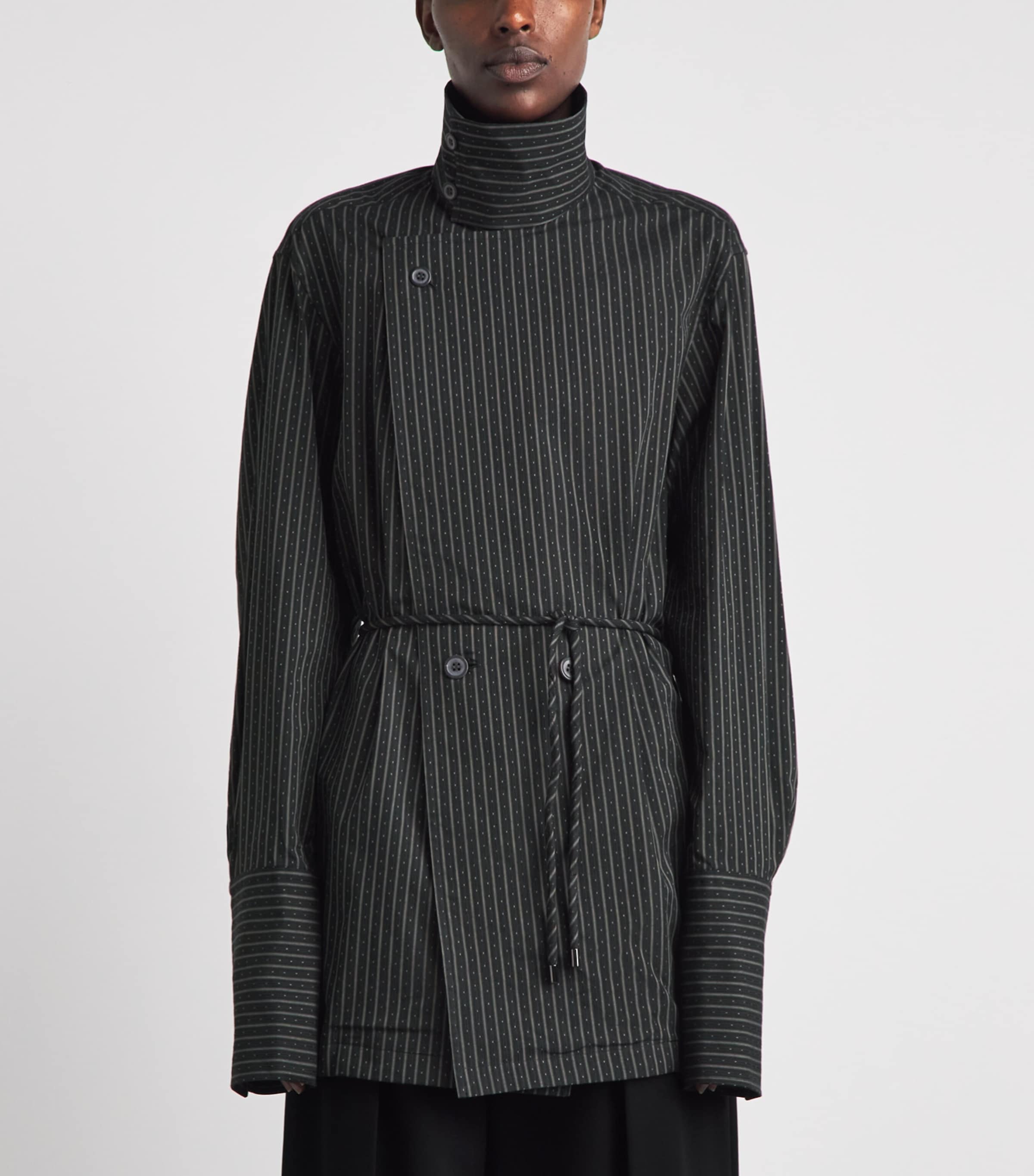 Issey Miyake Womens Cotton Monsieur Shirt Black Hued Image 4