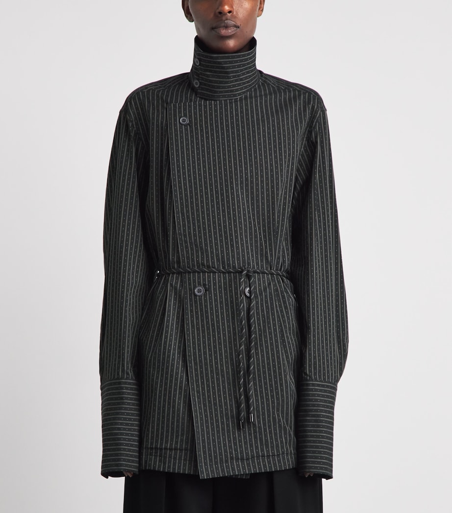 Issey Miyake Womens Cotton Monsieur Shirt Black Hued Image 4