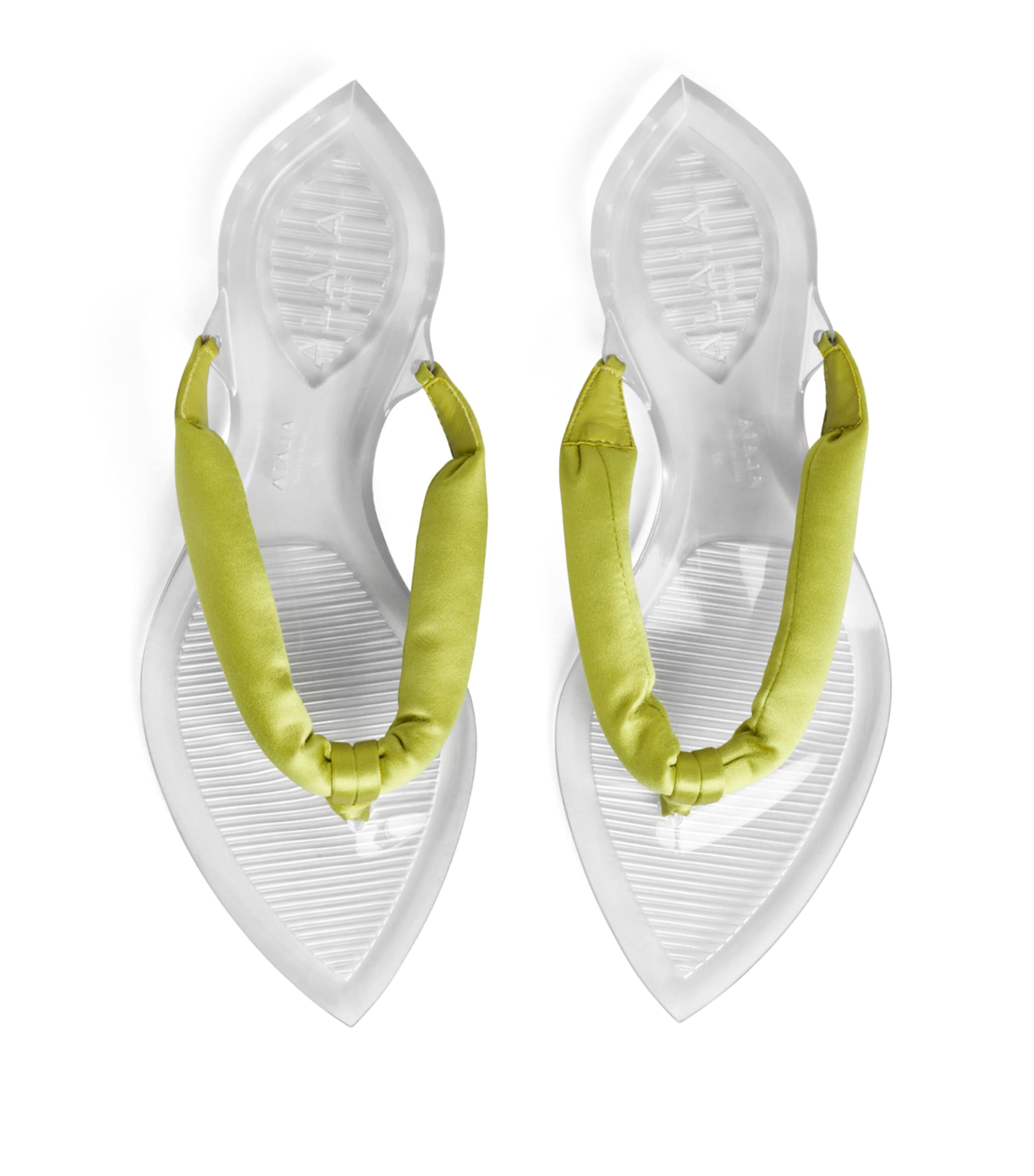 Alaïa Invisible Thong Flip Flops Lime Image 2