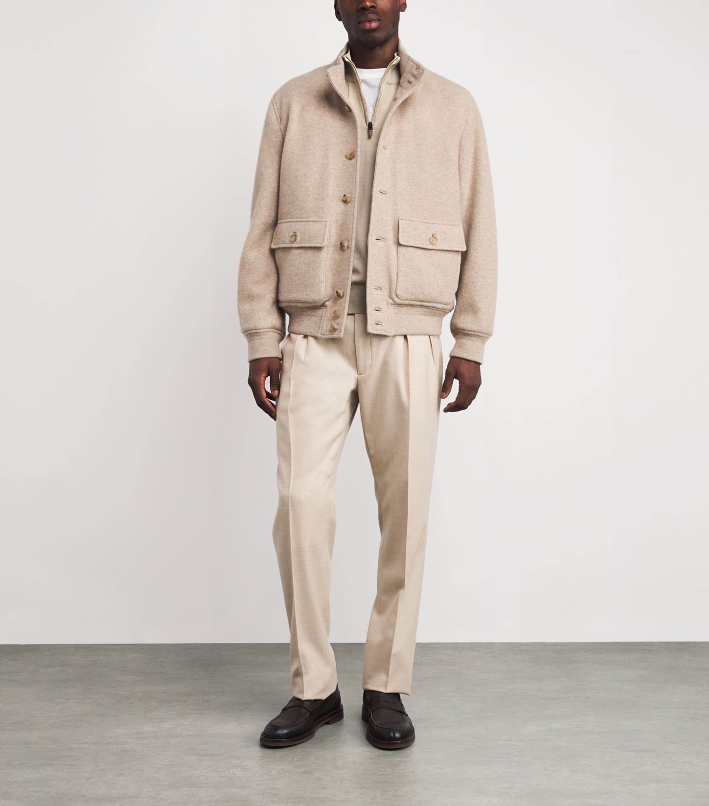 Cotton Half-Zip Sweater 705 Image 2