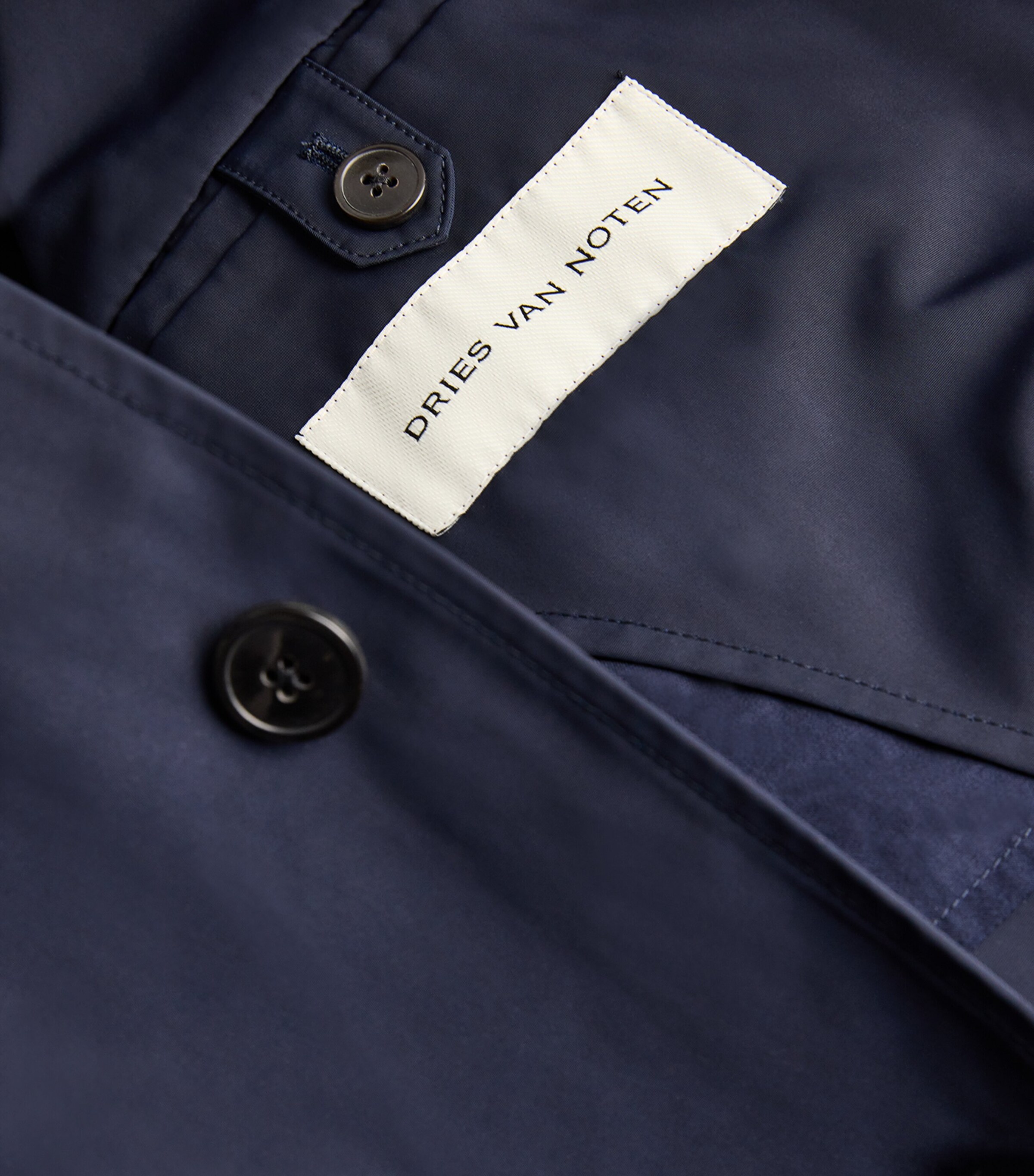 DRIES VAN NOTEN Mens Oversized Rinley Overcoat Navy Image 5