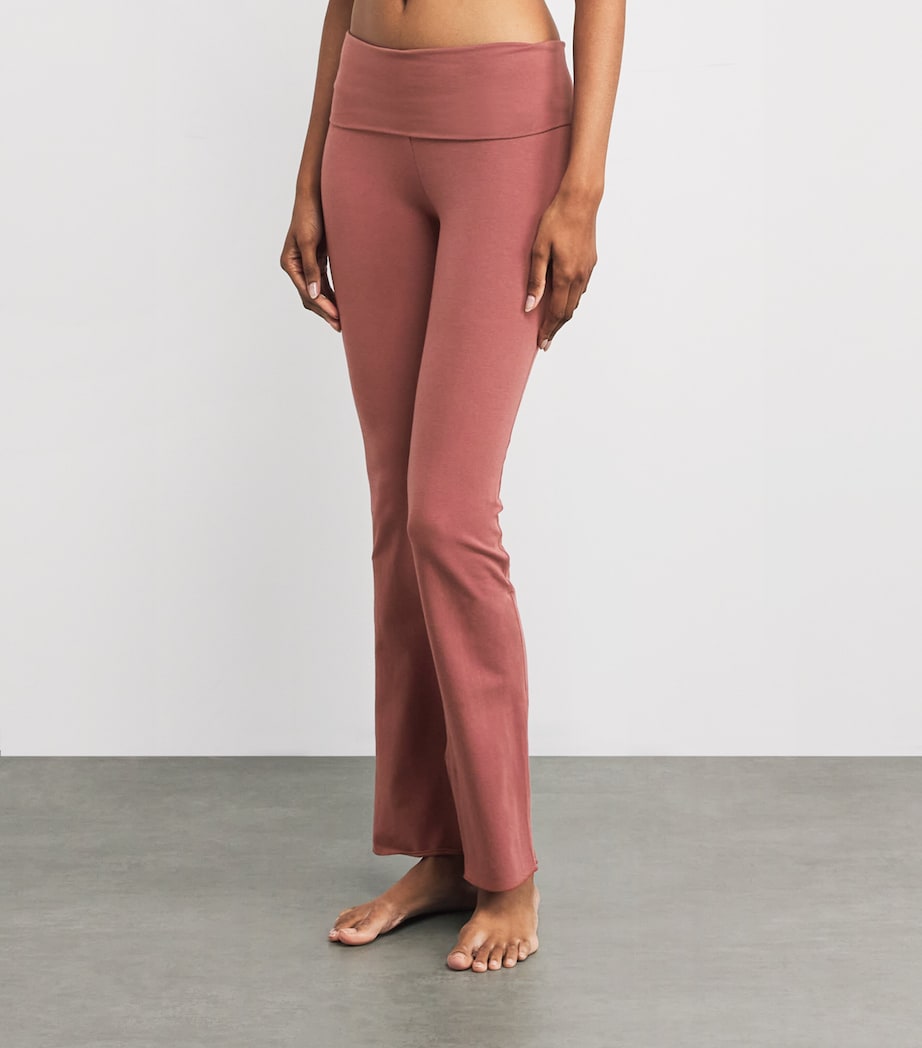 Cotton Jersey Foldover Trousers REDWOOD Image 3