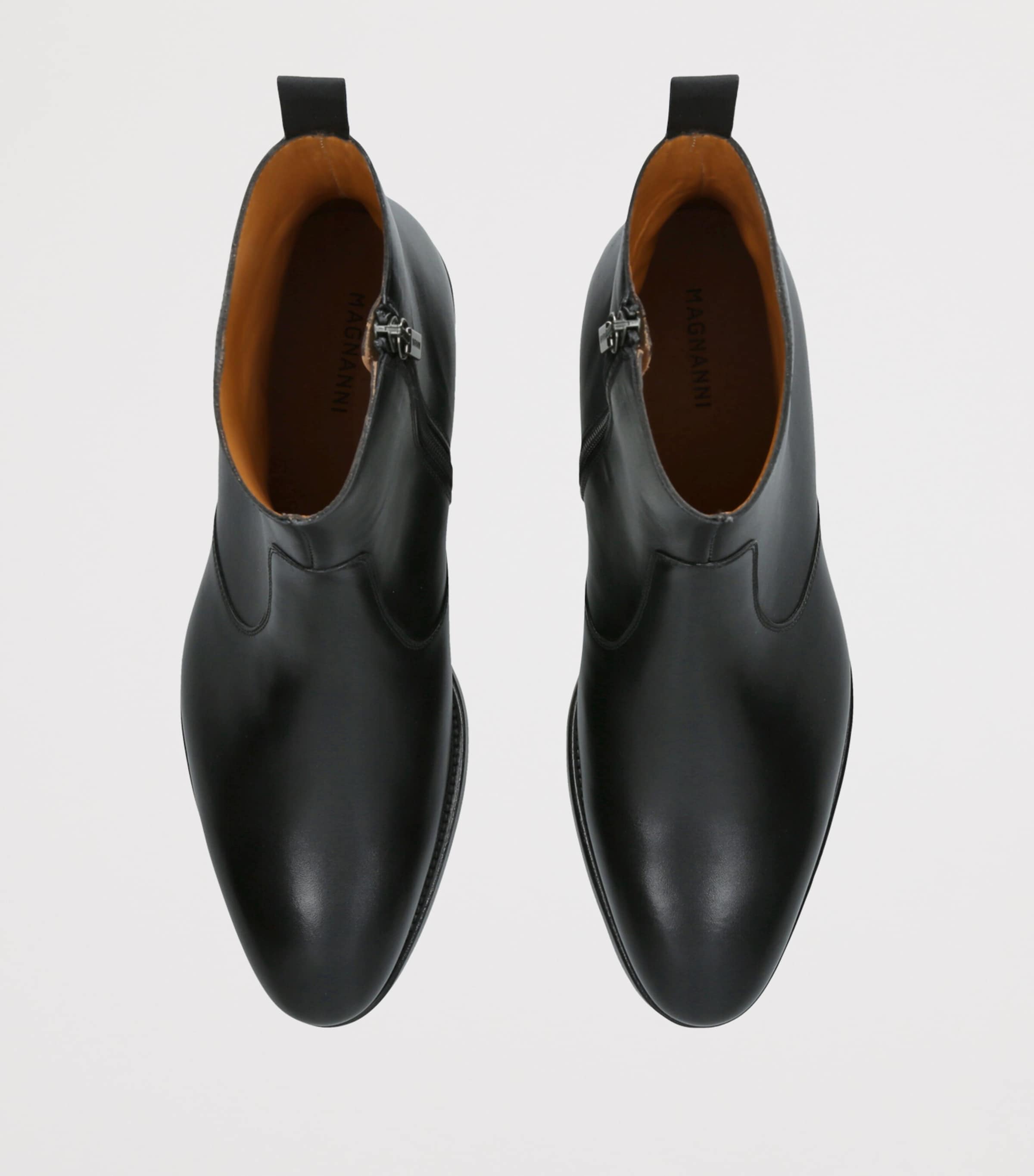 Magnanni Black Leather Zip-Up Ankle Boots | Harrods US