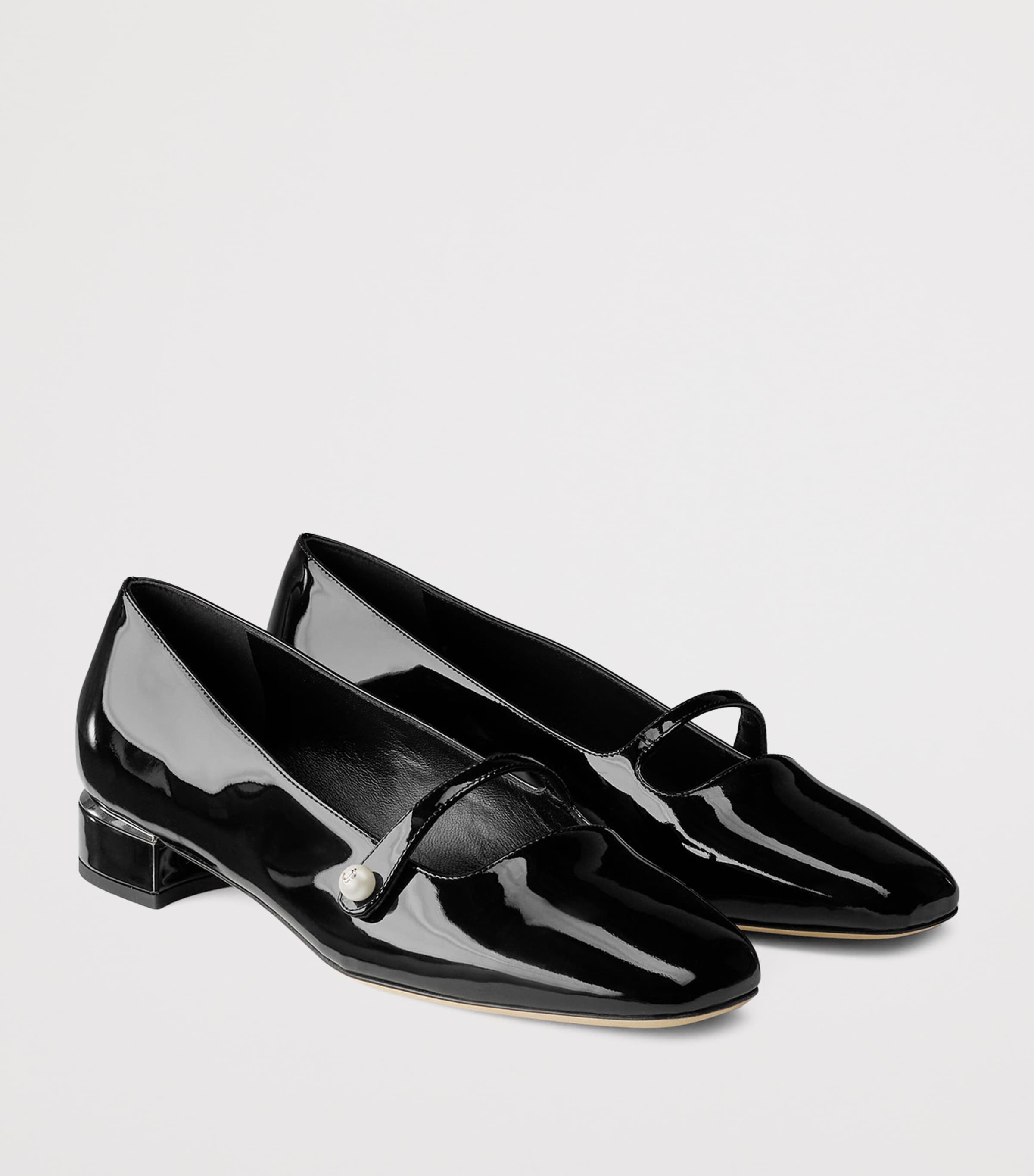 Jimmy Choo Elisa Ballerina Leather Ballet Flats Black Image 2