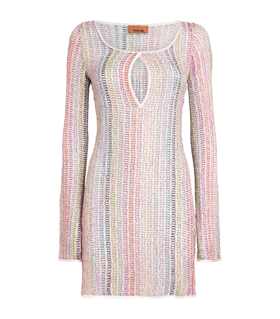 Mesh Khloe Mini Dress S01I0 MULTI W WHITE BASE Image 1