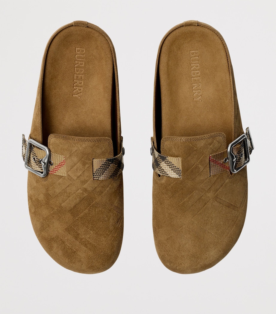 Suede Check-Trim Urchin Clogs JUTE Image 5