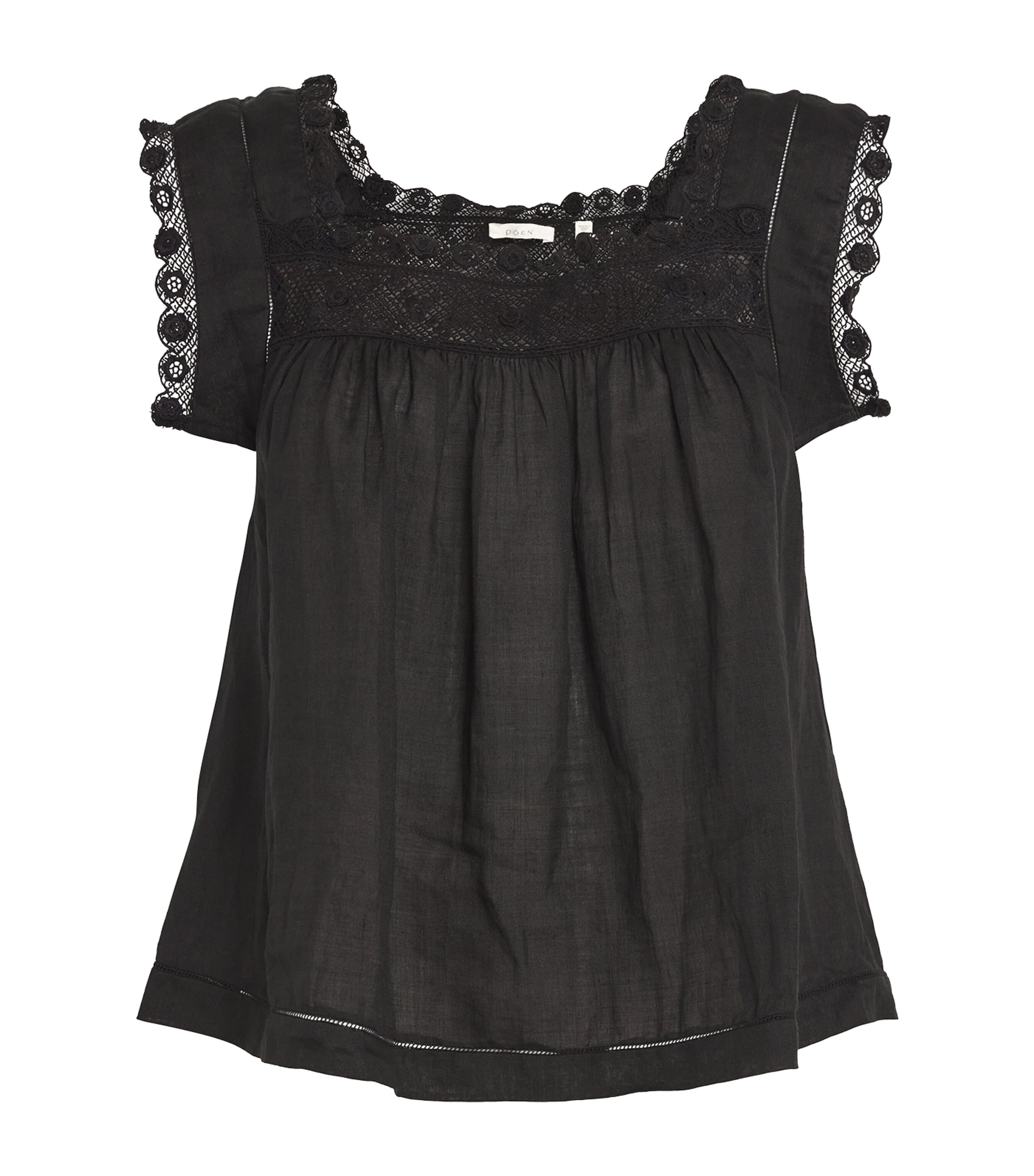 Shop Doen Ramie Aphra Blouse In Black