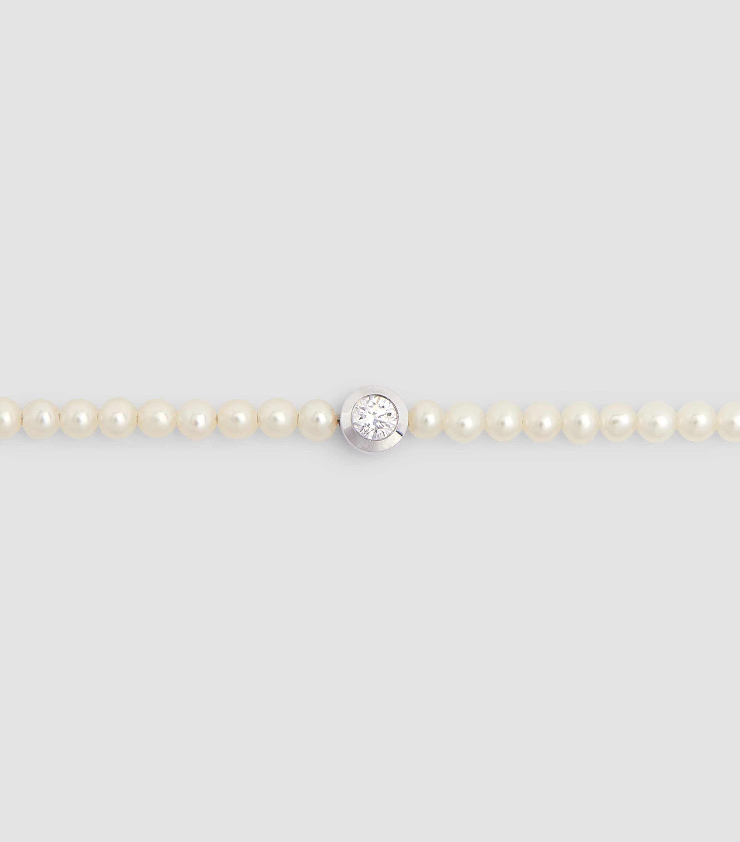 White Gold, Diamond and Pearl Bébé Pure Bracelet PEARL Image 2