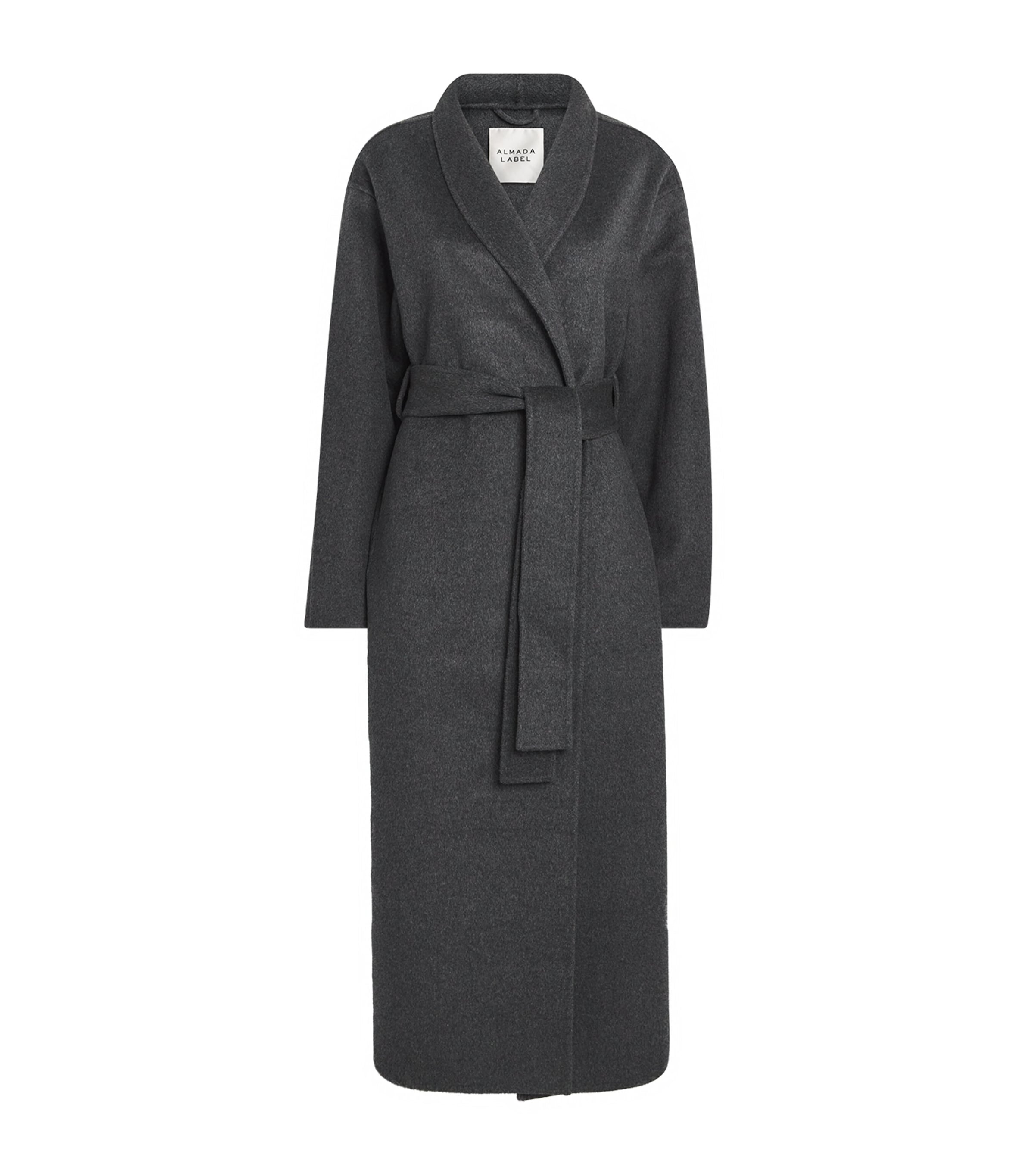 Almada Label Wool-cashmere Mara Wrap Coat In Animal Print