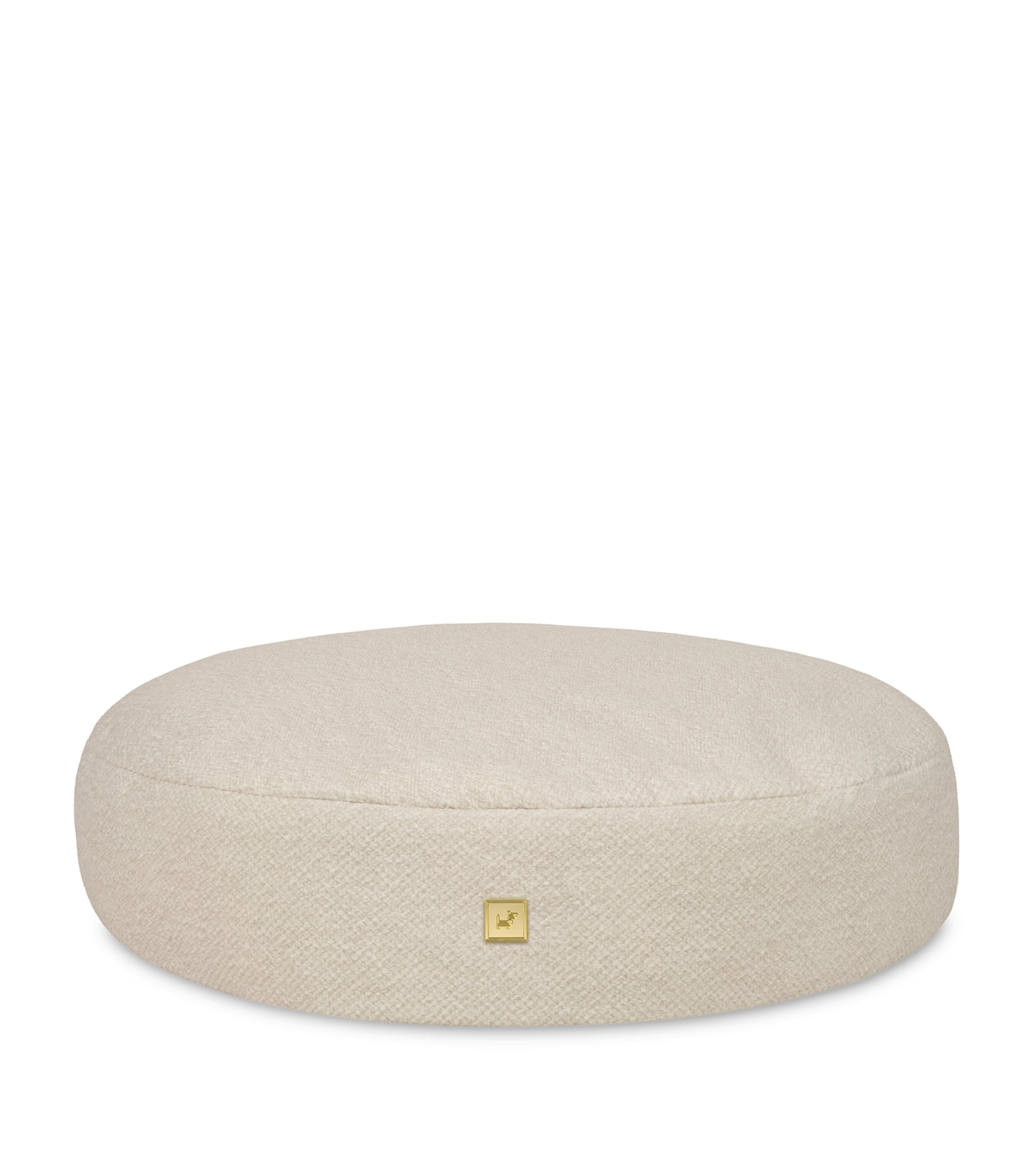 Small Organic Pet Pouf BEIGE Image 1