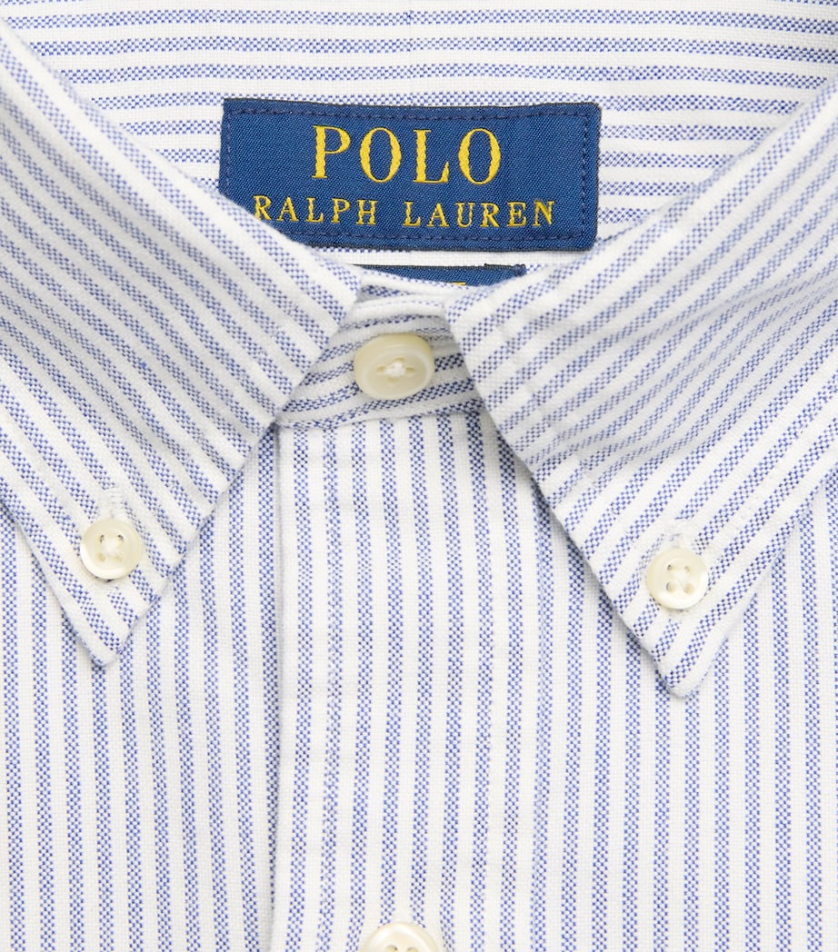 Polo Ralph Lauren Mens Cotton Stripe Shirt Navy White Image 6