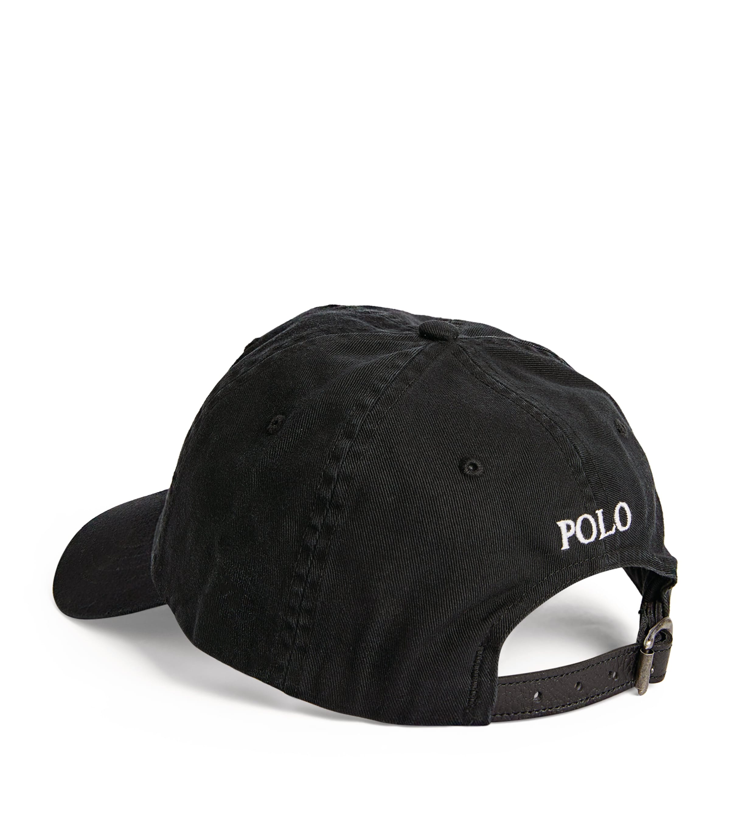 Polo Ralph Lauren Cotton Big Polo Pony Cap Black Image 4
