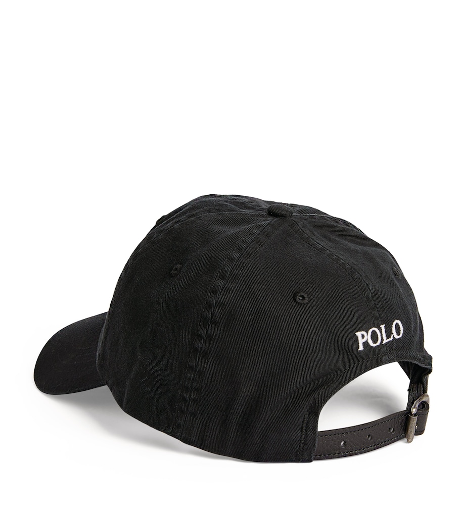 Polo Ralph Lauren Cotton Big Polo Pony Cap Black Image 4