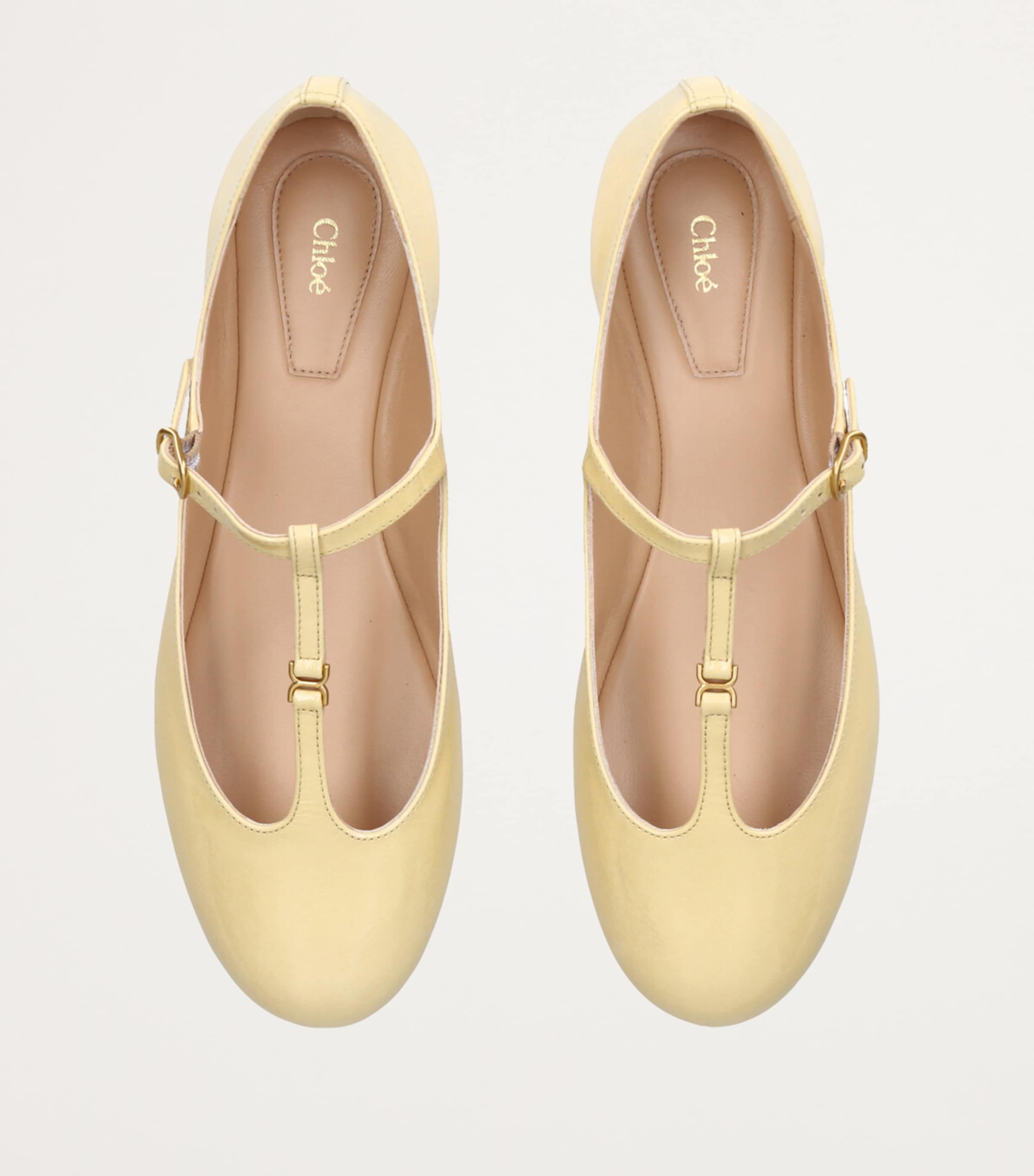 Patent Leather Marcie Mary Janes BEIGE Image 4