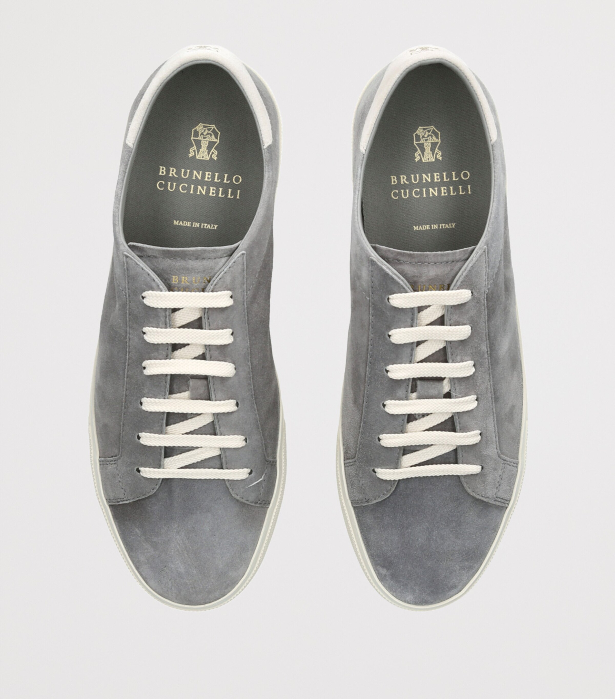 Brunello Cucinelli Suede Sneakers Grey Image 4