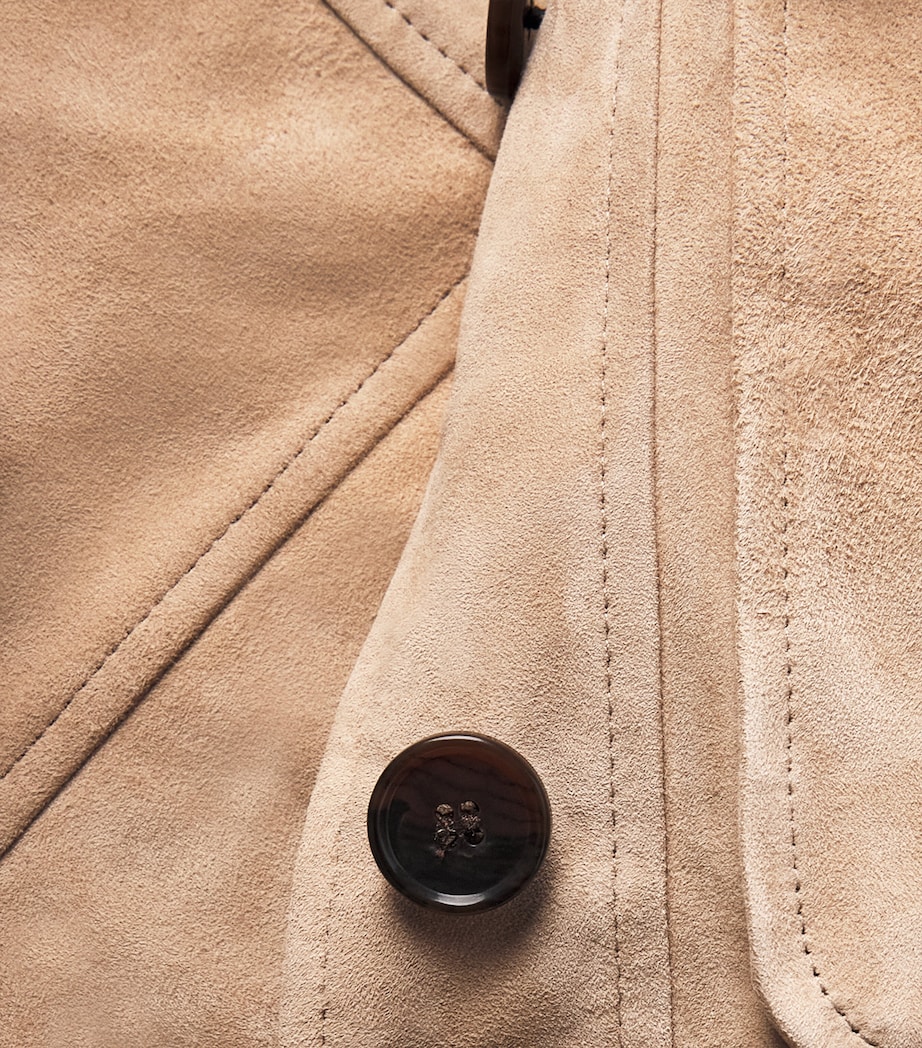 Arma Womens Suede Judy Bomber Jacket Beige Image 6