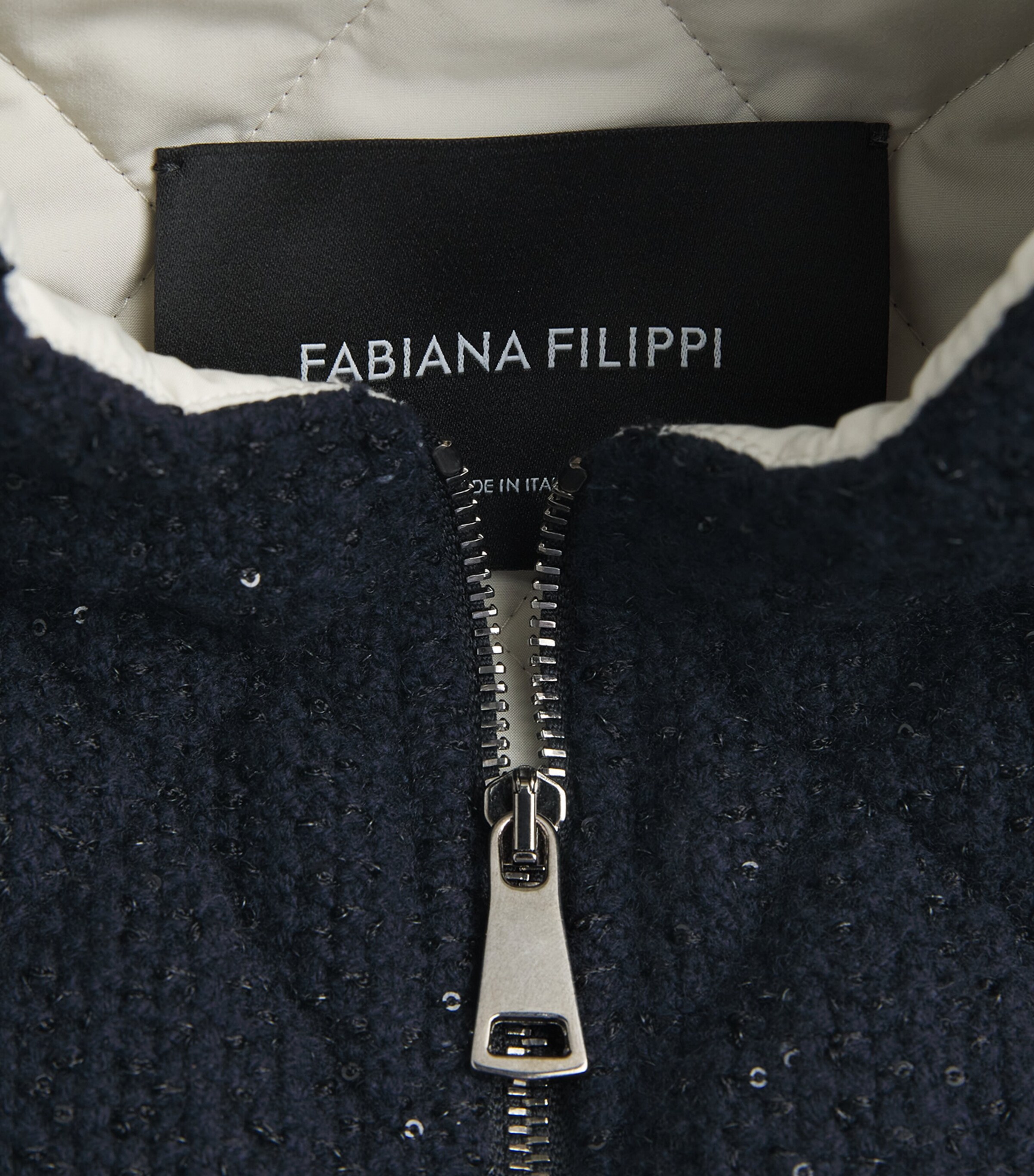 Fabiana Filippi Womens Quilted Sleeveless Gilet Blu Notte Image 6