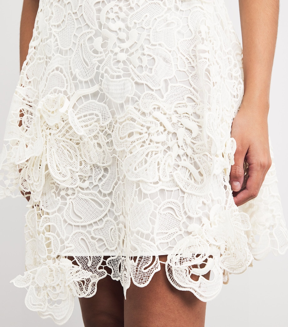 Simkhai Womens Lace Novelle Mini Dress White Image 5