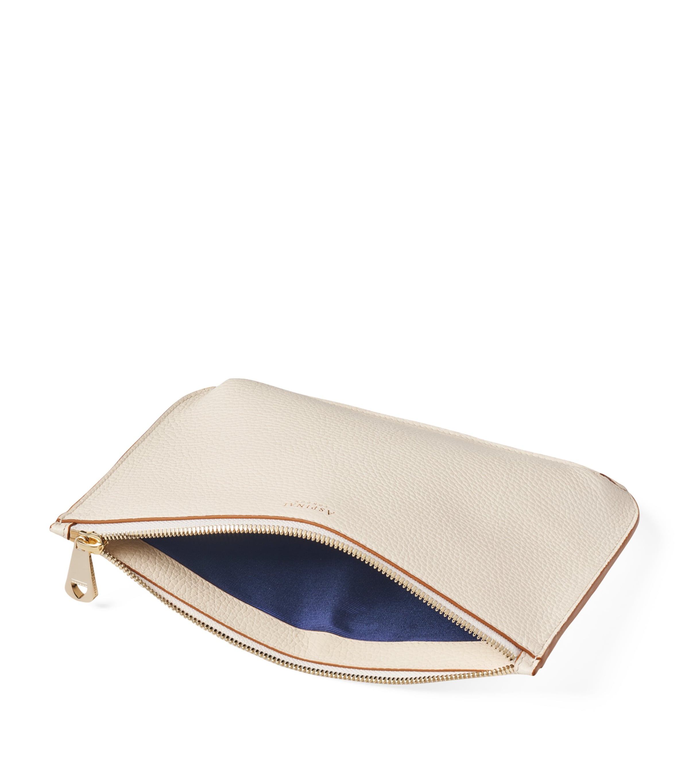 Aspinal Of London Large Leather Ella Pouch Ivory Image 3