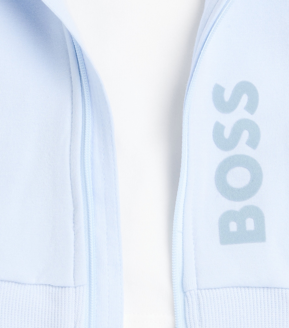 BOSS Kidswear T-Shirt, Hoodie and Sweatpants Set (1-18 Months) Pale Blue Image 3