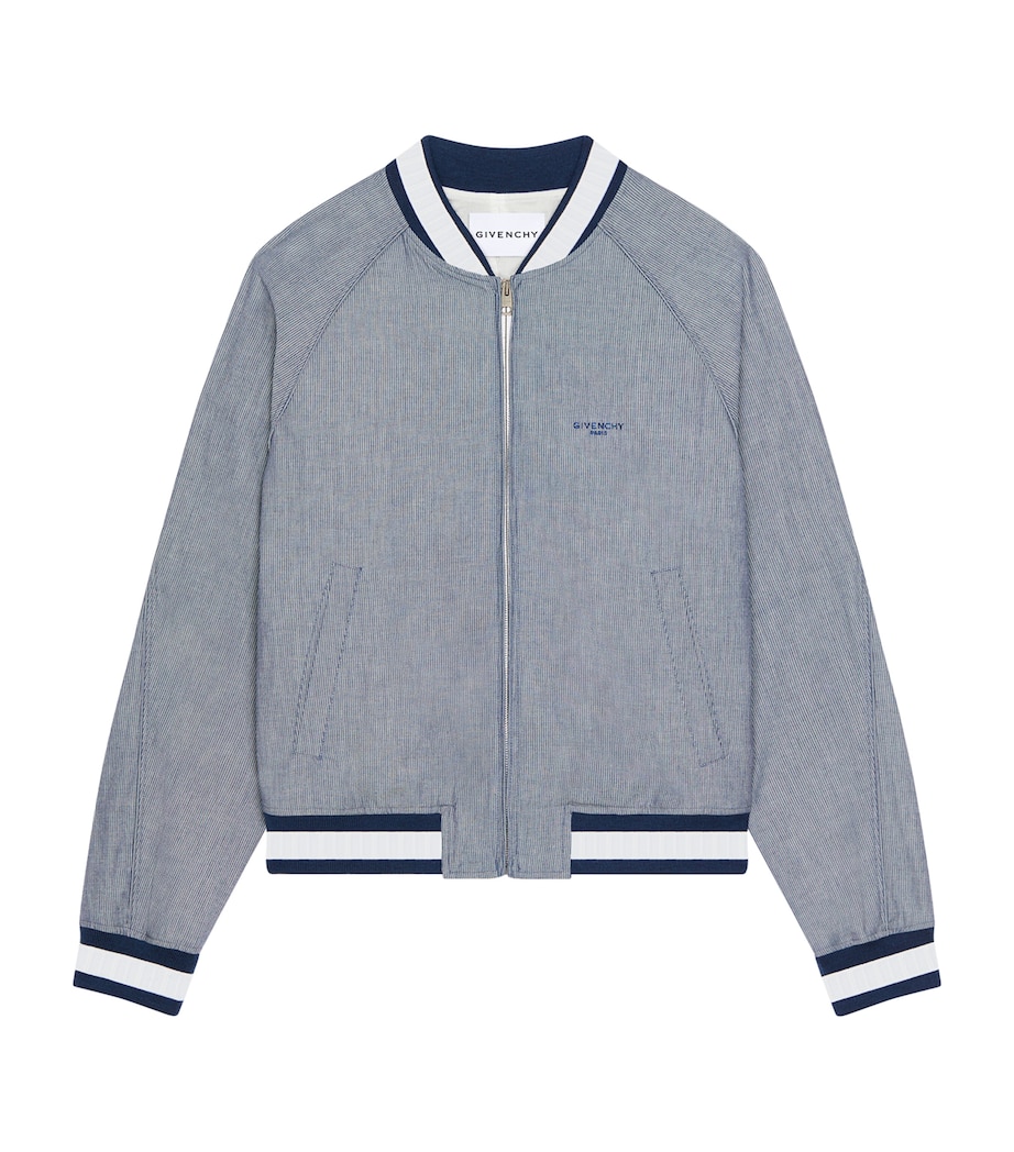 Givenchy Mens Cotton Stripe Bomber Jacket Image 1