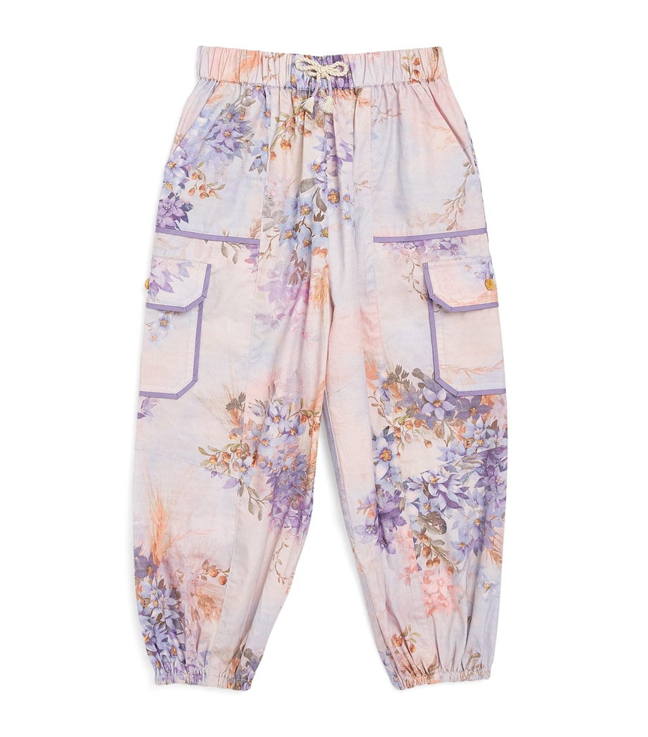 Cotton Poplin Cascadian Cargo Trousers (2-12 Years) BLUE FLORAL Image 1