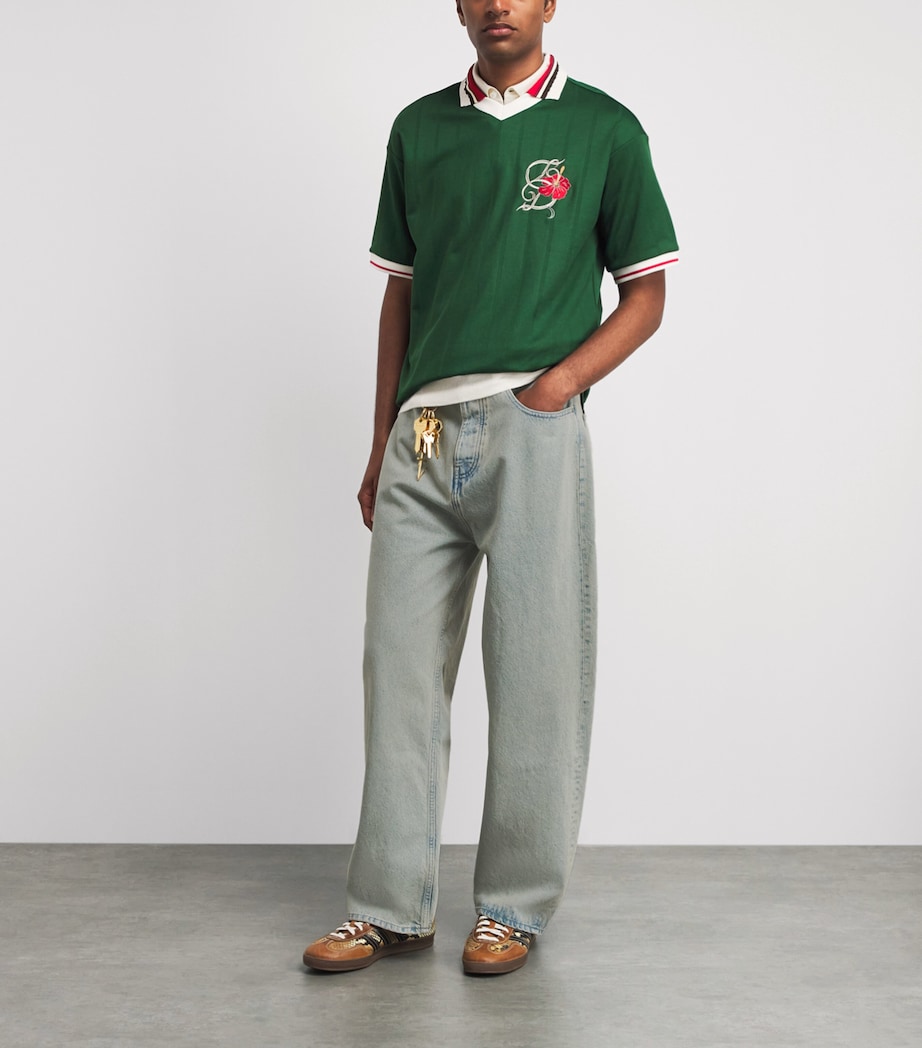 Drôle De Monsieur Mens Dusty Wide-Leg Jeans Dus / Dusty Image 2