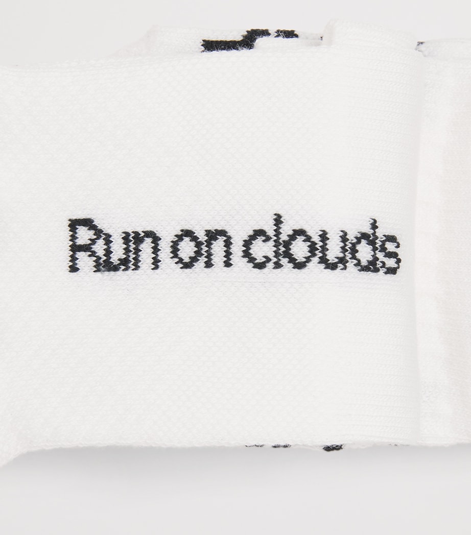 On Mens Organic Cotton-Blend Logo Mid Socks (Pack of 3) White Image 2