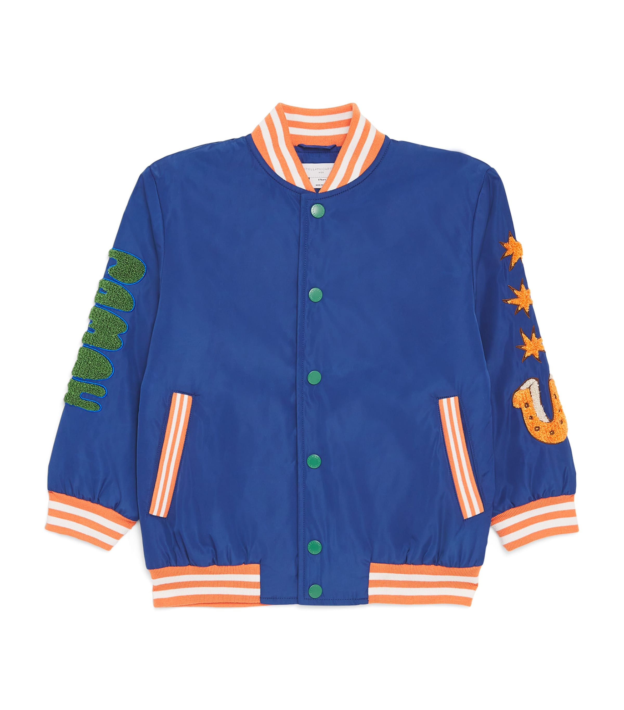 Stella Mccartney Kids' Cosmic Cowboy Bomber Jacket In Blue