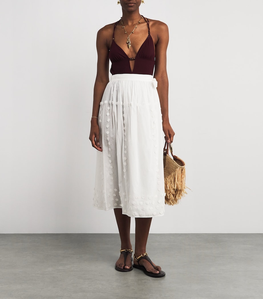 Cotton Kyla Wrap Midi Skirt PRI PRISTINE Image 2