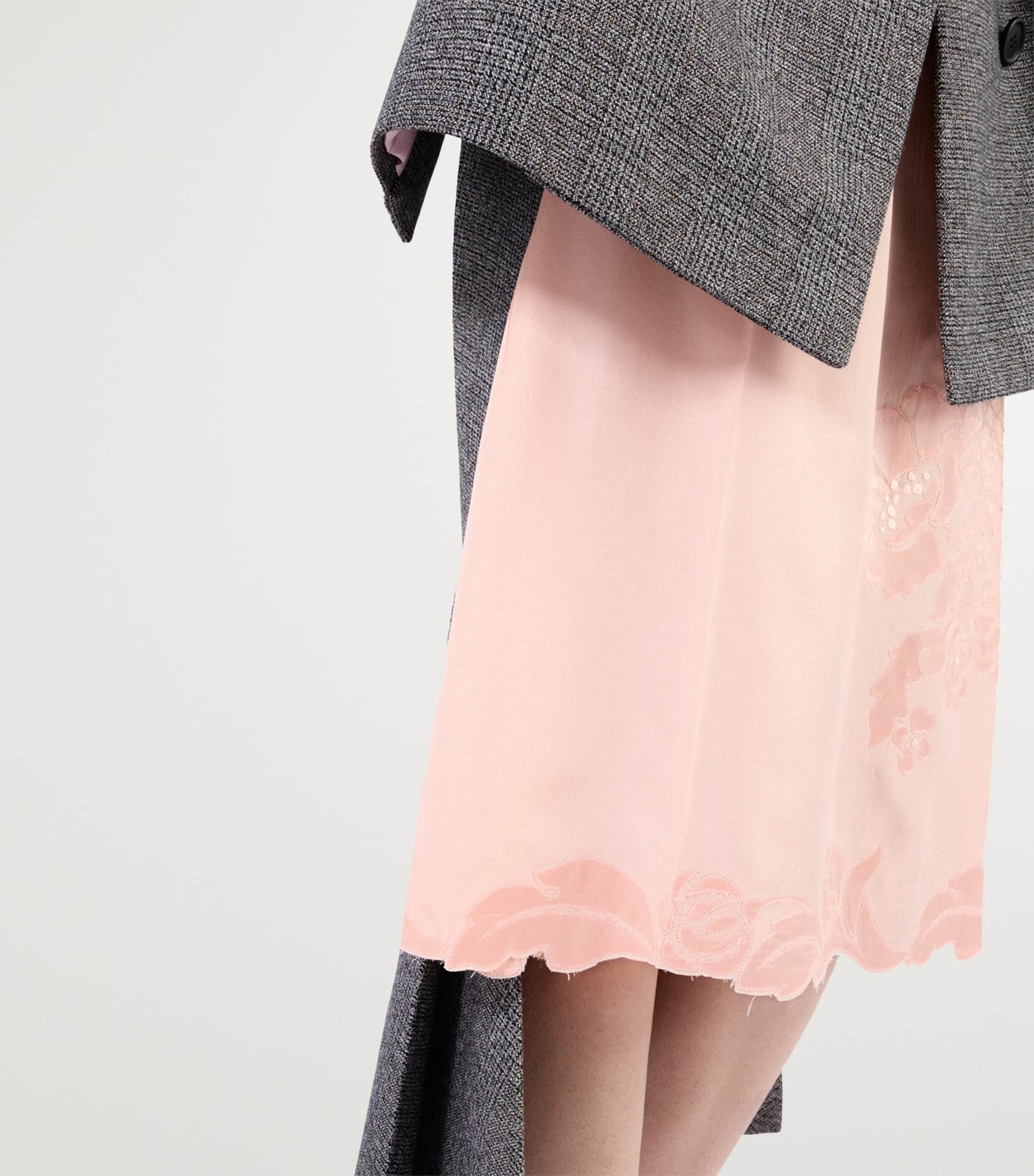 Mouliné Wool Check Midi Skirt F0480 Image 6