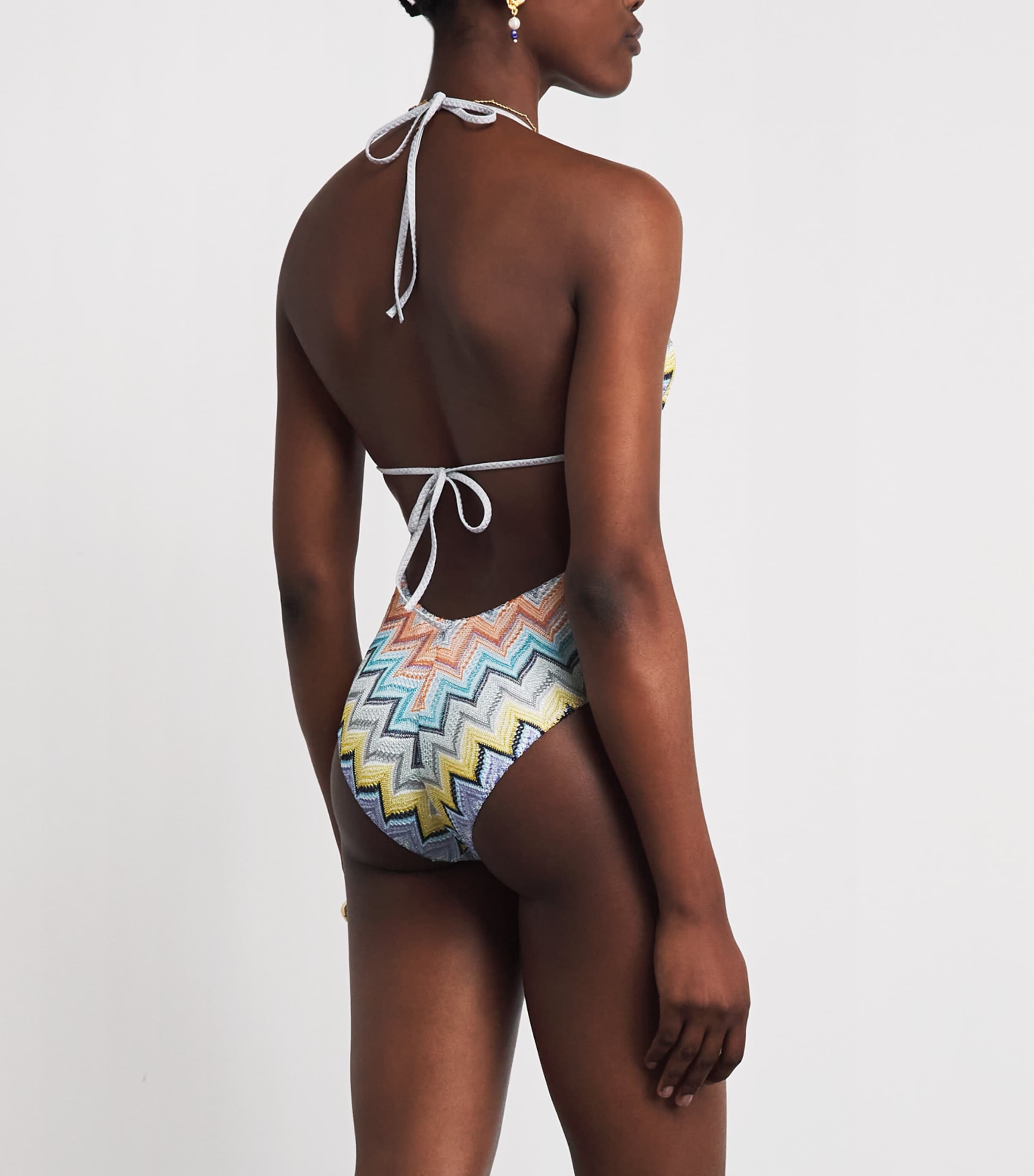 Missoni Womens Zigzag Plunge Swimsuit Smsor Multicolor Image 3