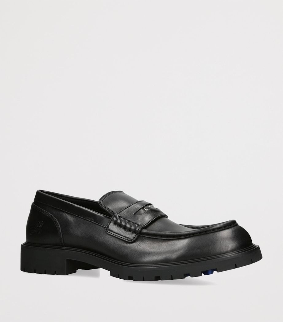 Burberry Leather Rogue Loafers Black Image 3