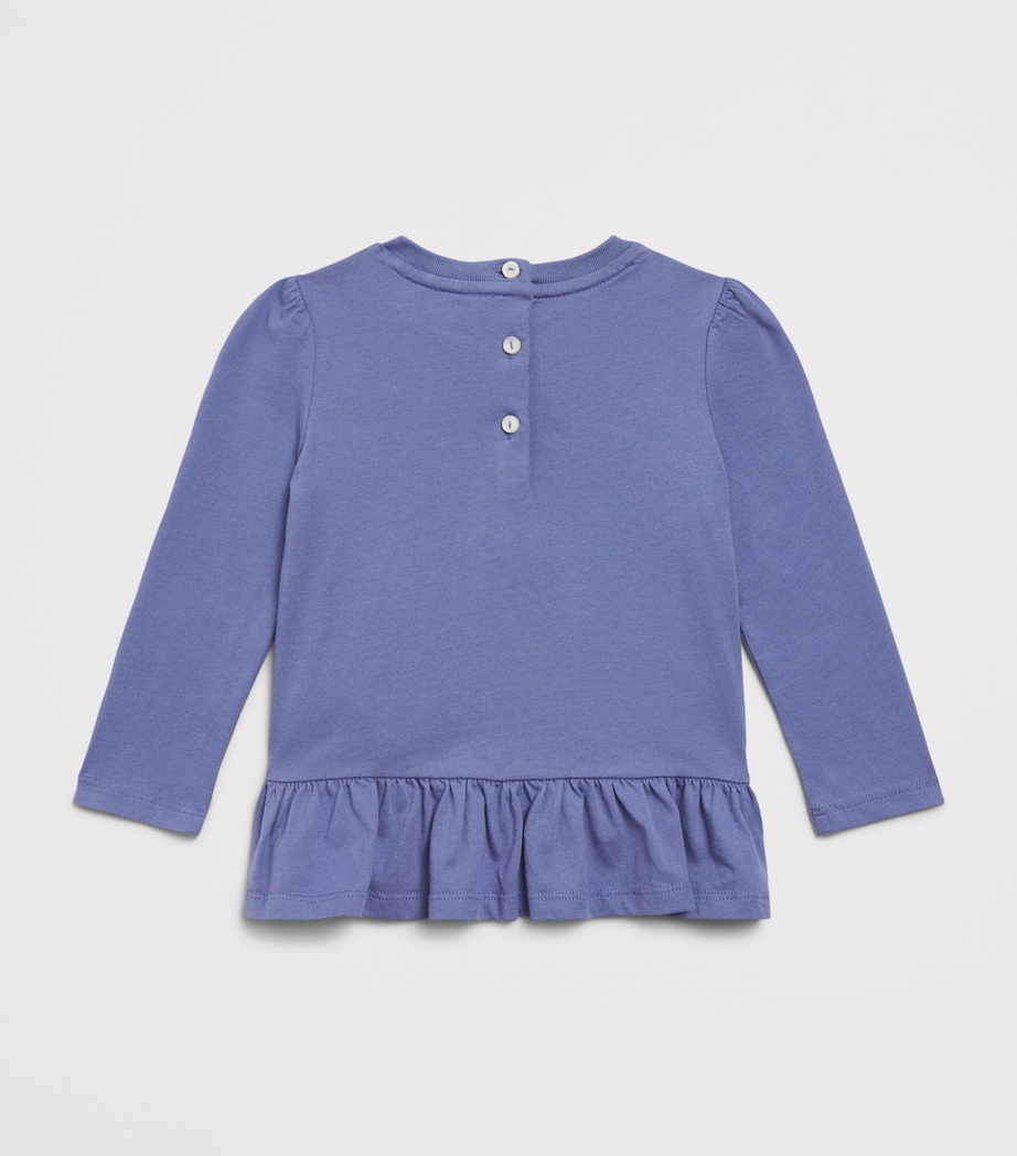 Ralph Lauren Kids Cotton Polo Bear Long-Sleeve T-Shirt (3-24 Months) Summer Purple Image 2