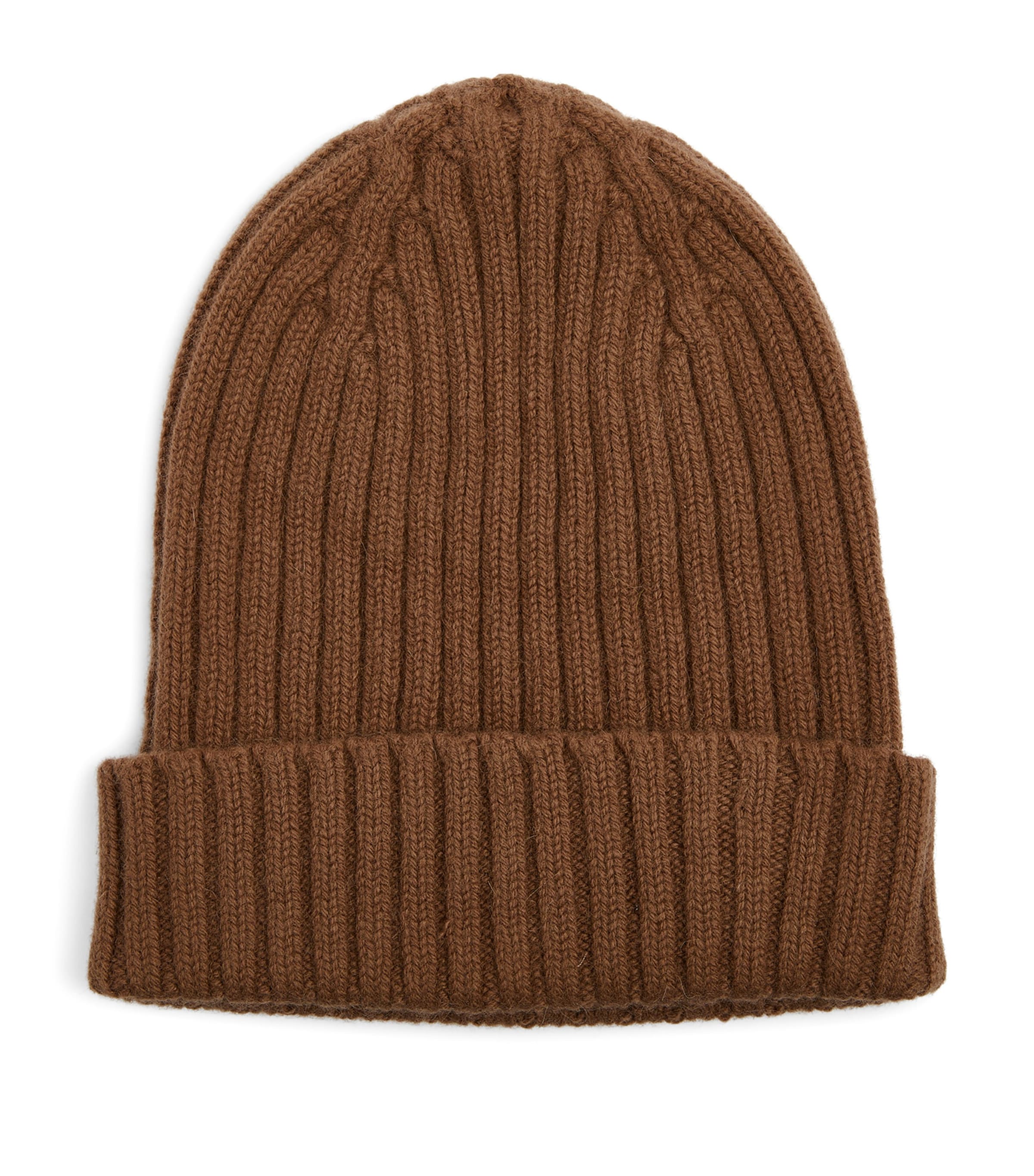 Wool Ribbed Beanie 040 - WALNUT Image 2