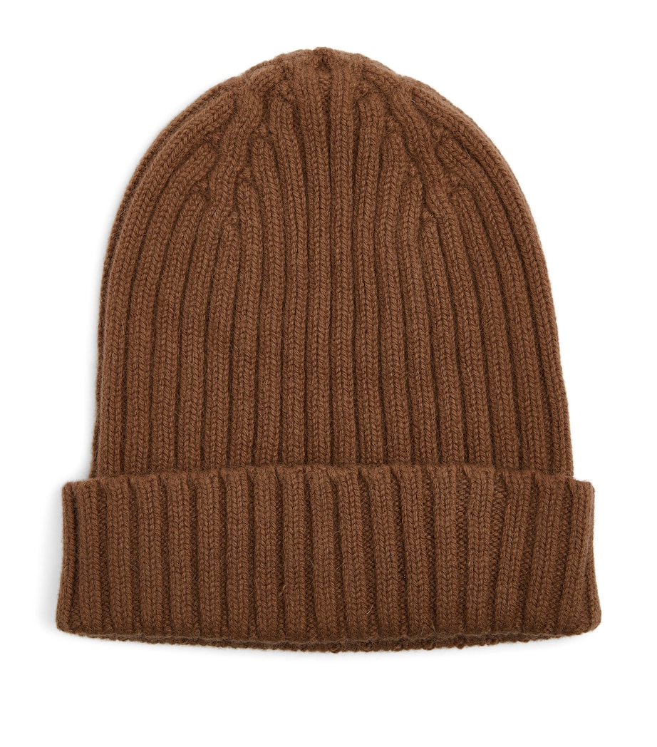 Wool Ribbed Beanie 040 - WALNUT Image 2