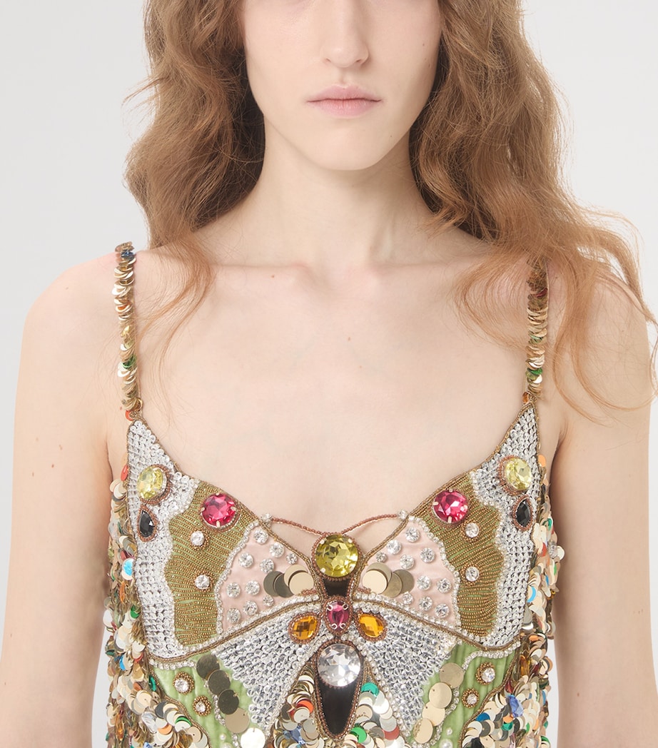 Valentino Womens Embellished Maxi Dress Image 6
